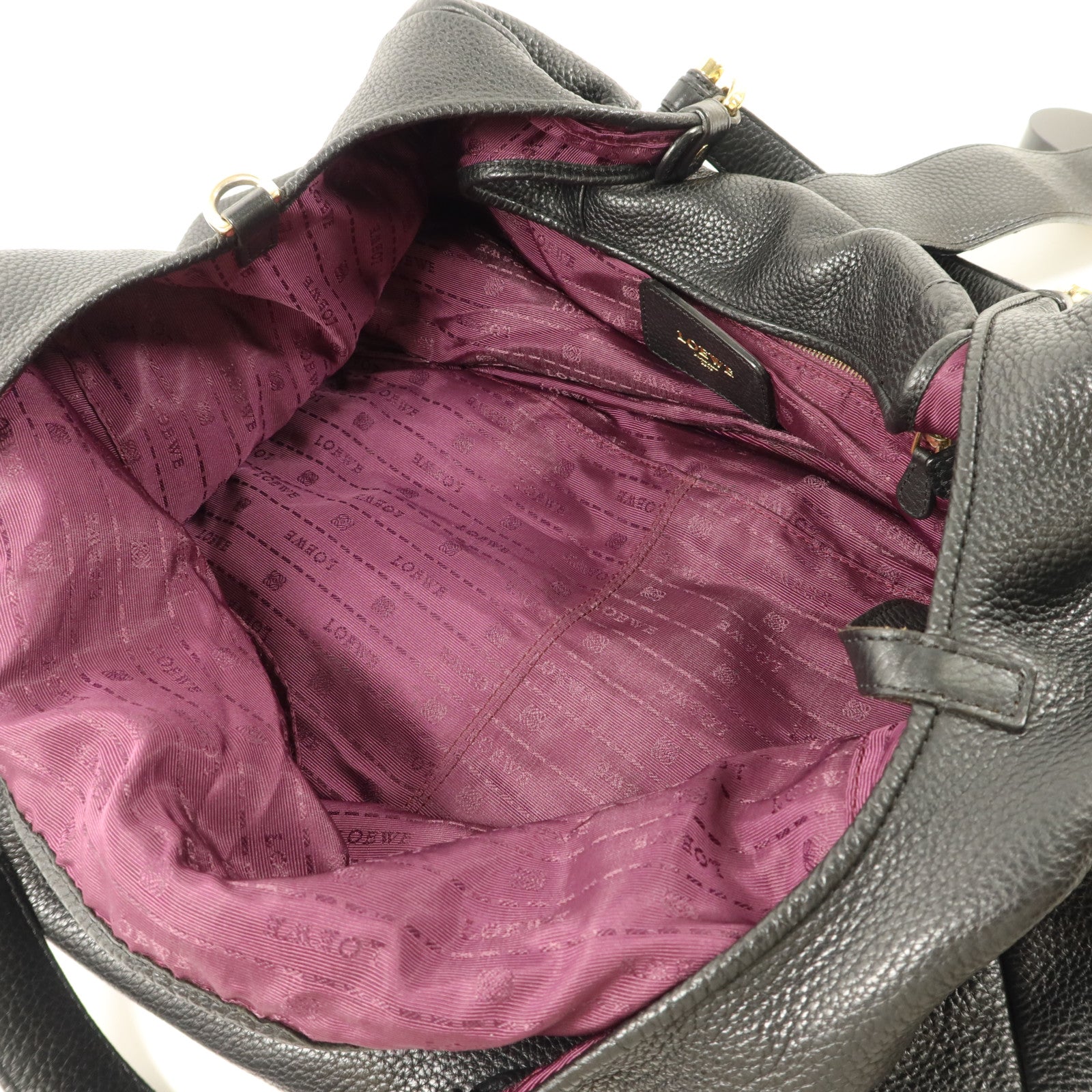 LOEWE 牛皮皮革Calle Hobo Bag肩背袋