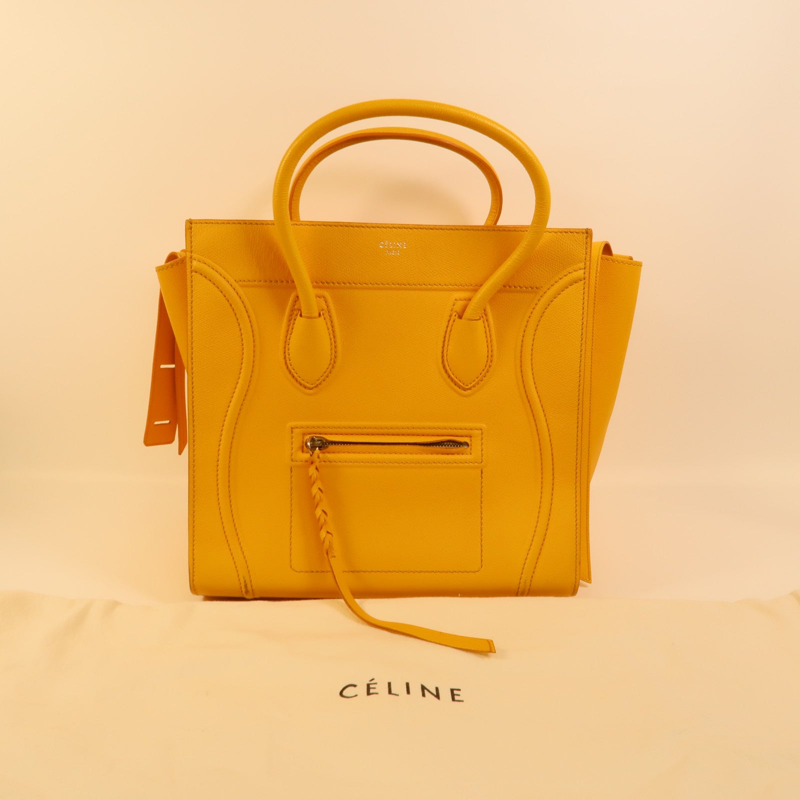 CELINE 牛皮皮革Medium Phantom Luggage手挽袋