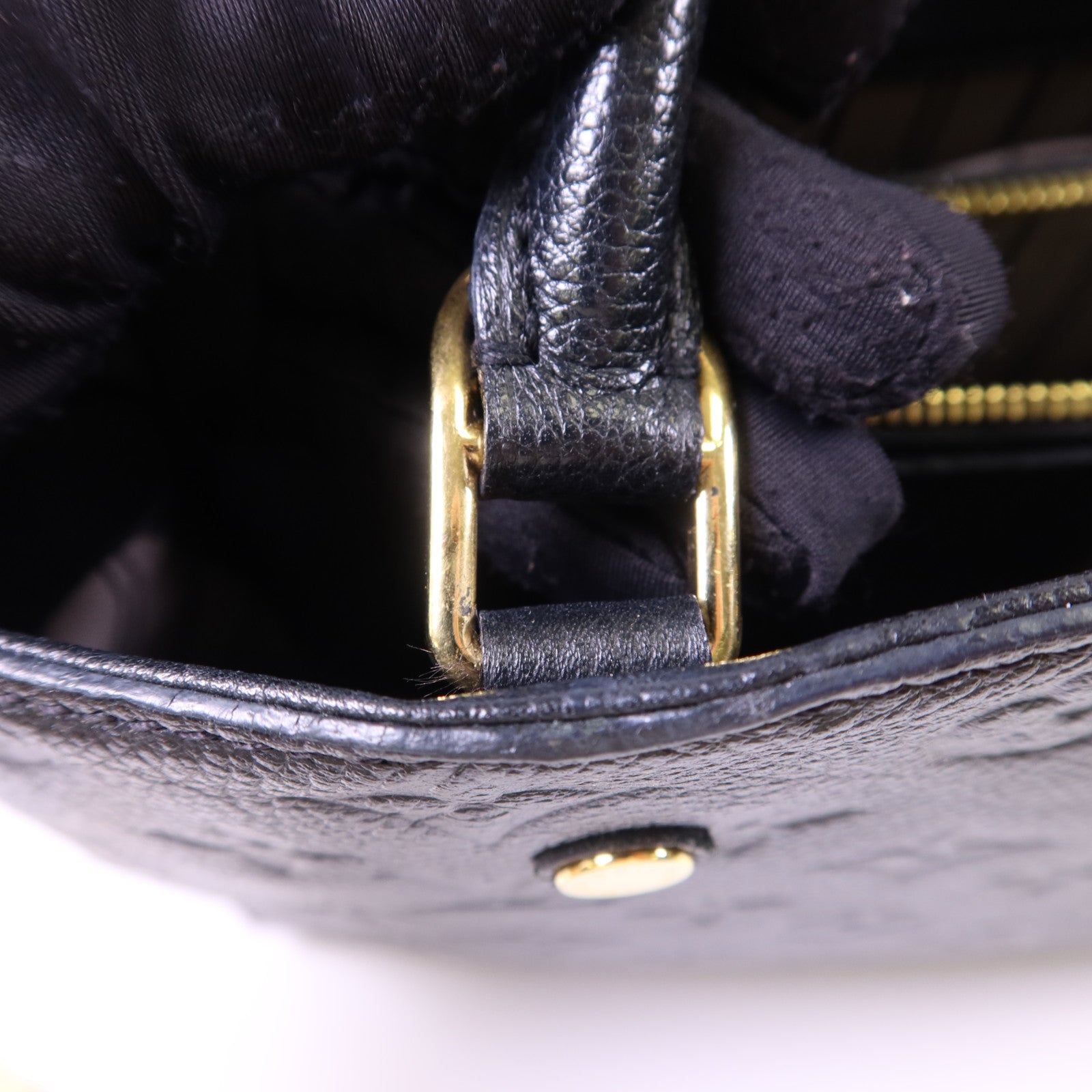 LOUIS VUITTON Monogram Empreinte Montaigne MM金扣手挽肩背兩用袋