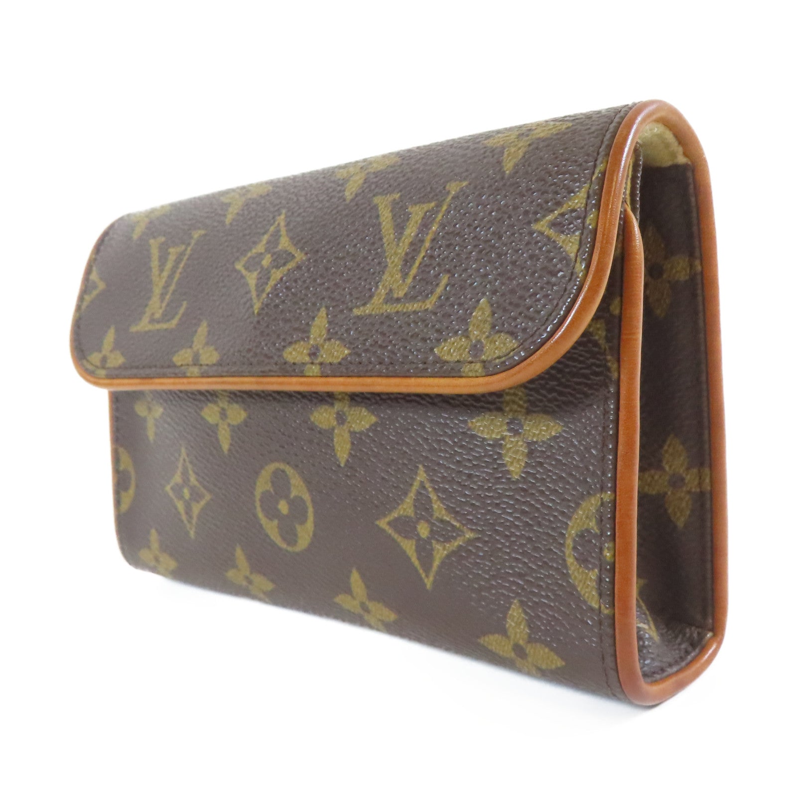LOUIS VUITTON Monogram Pochette Florentine金扣腰包啡色
