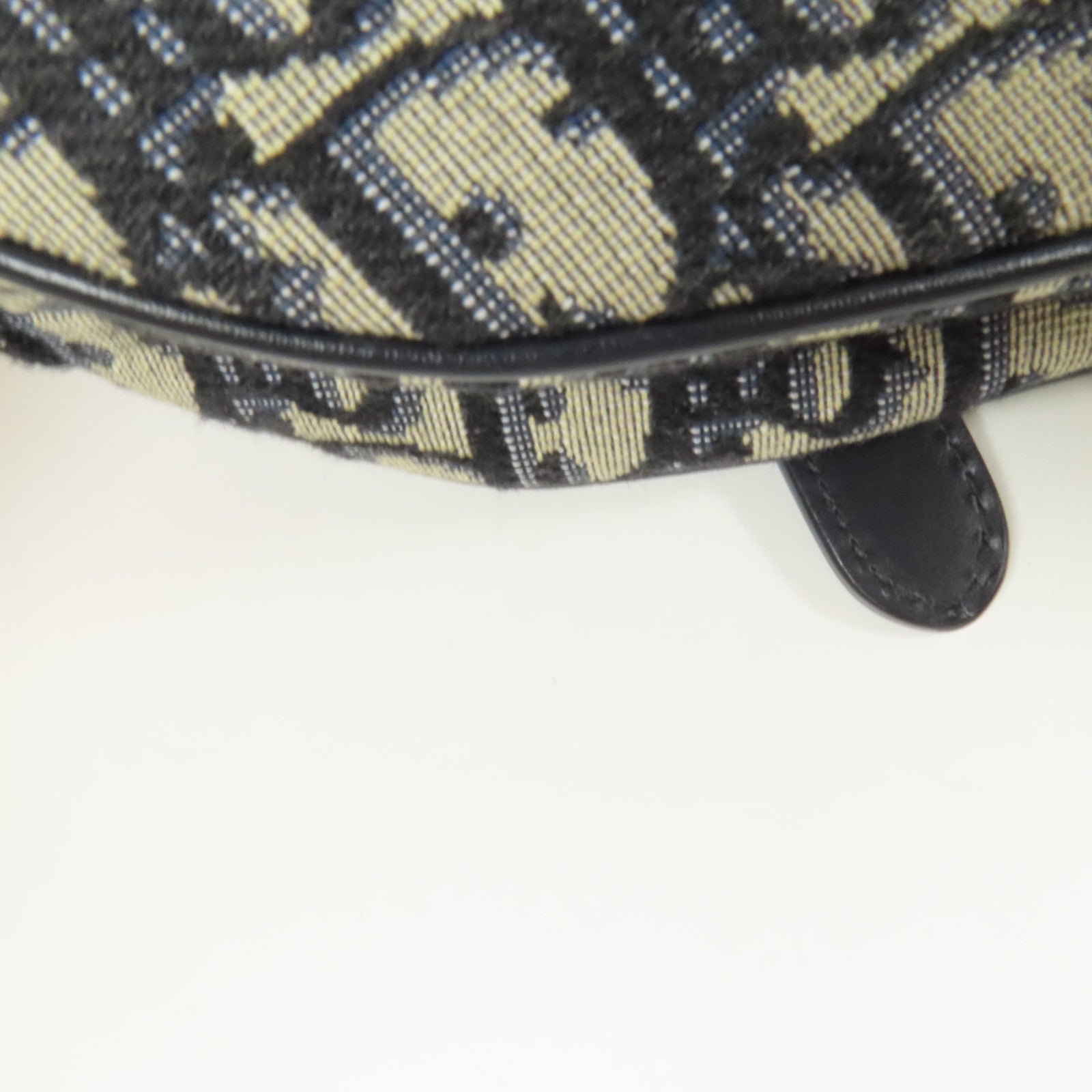 Dior 帆布Mini Saddle金扣手挽袋