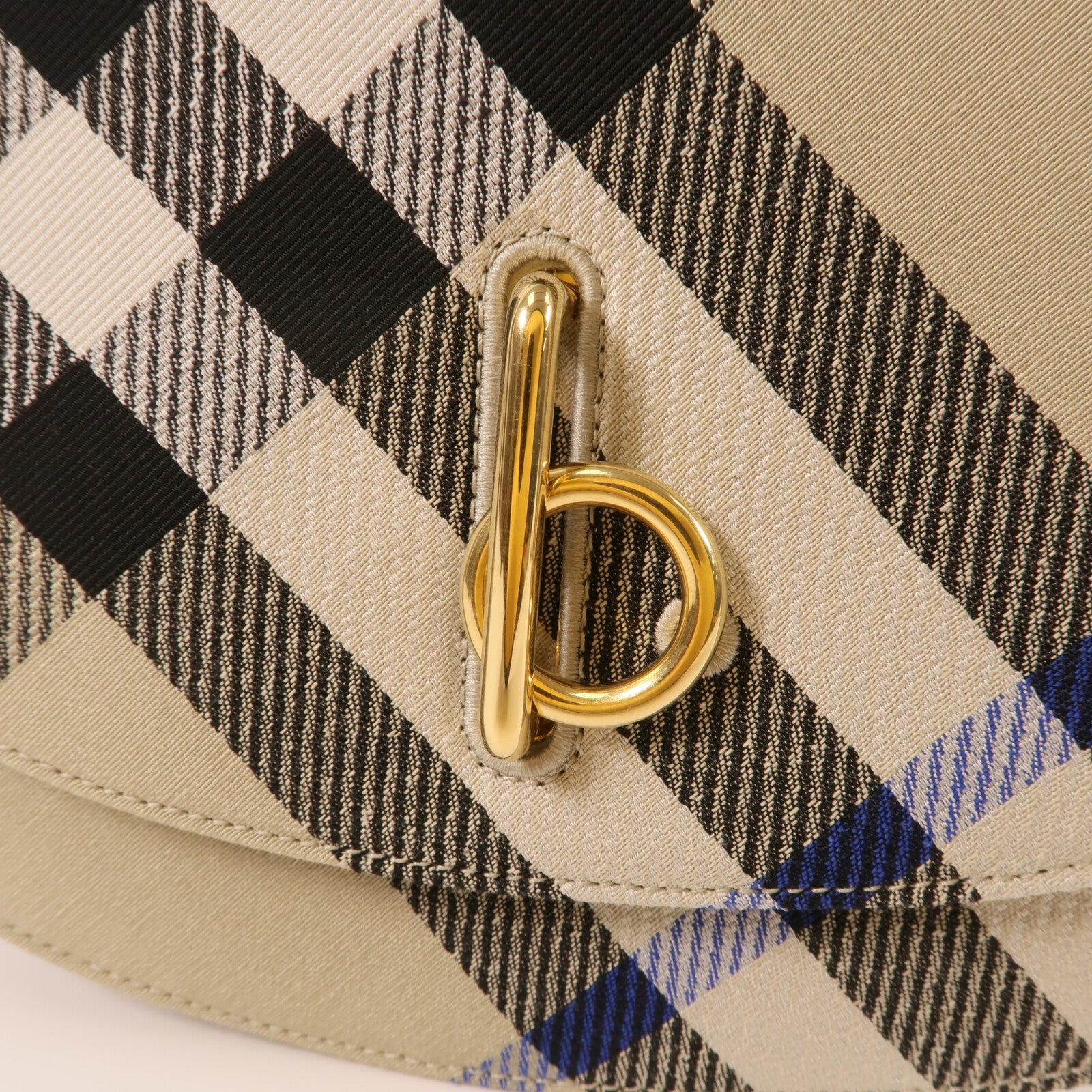 BURBERRY 帆布Shoulder Bag金扣肩背袋