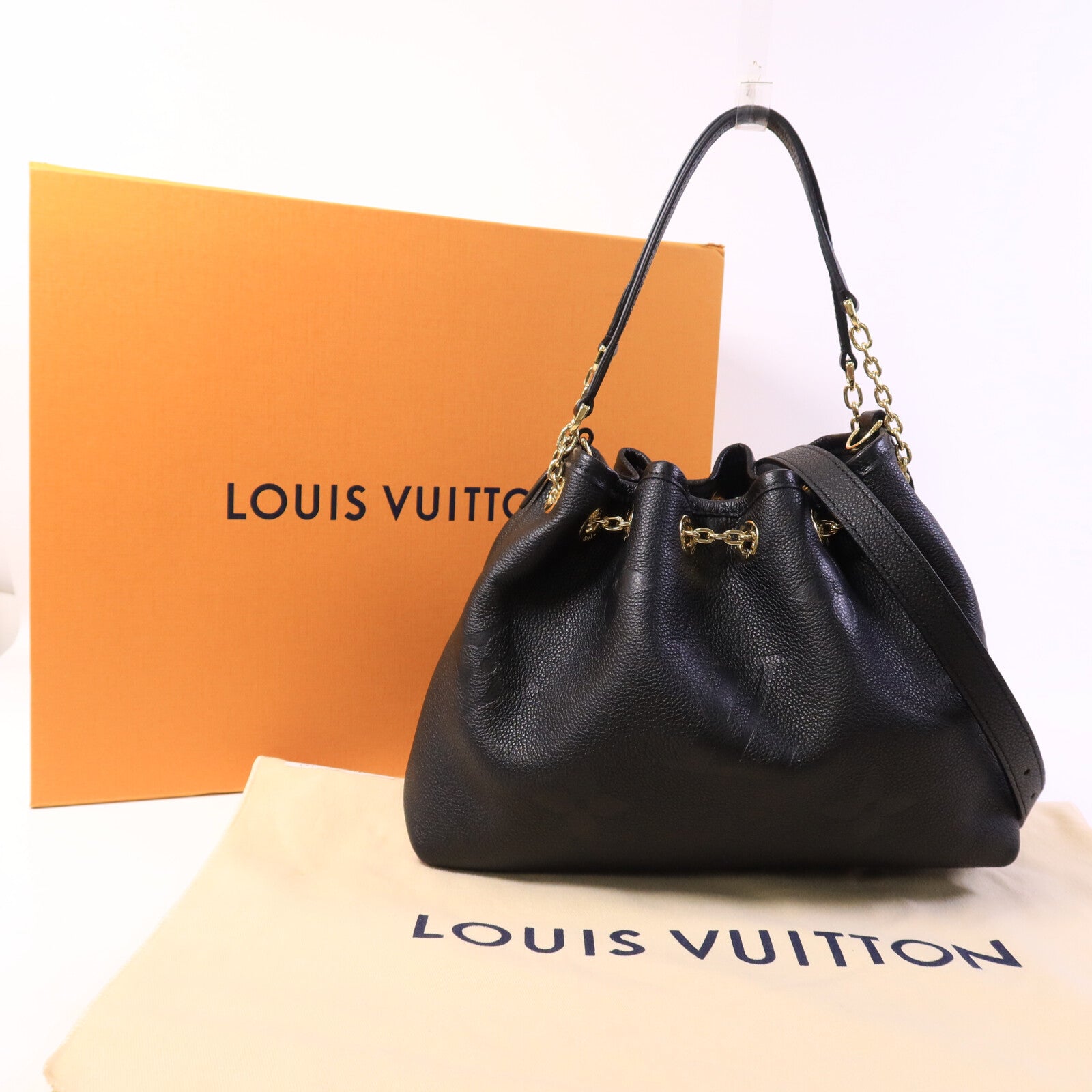 LOUIS VUITTON Monogram Empreinte Bundle金扣手挽肩背兩用袋