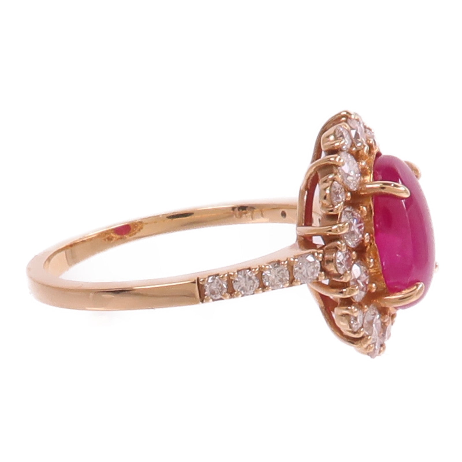 JEWELRY 18K玫瑰金Ruby Diamond Ring紅寶石/鑽石戒指