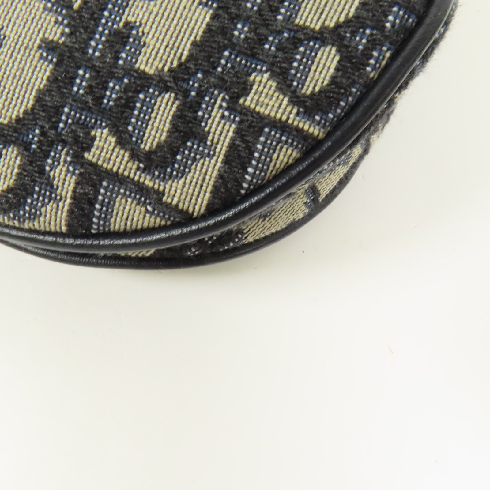 Dior 帆布Mini Saddle金扣手挽袋