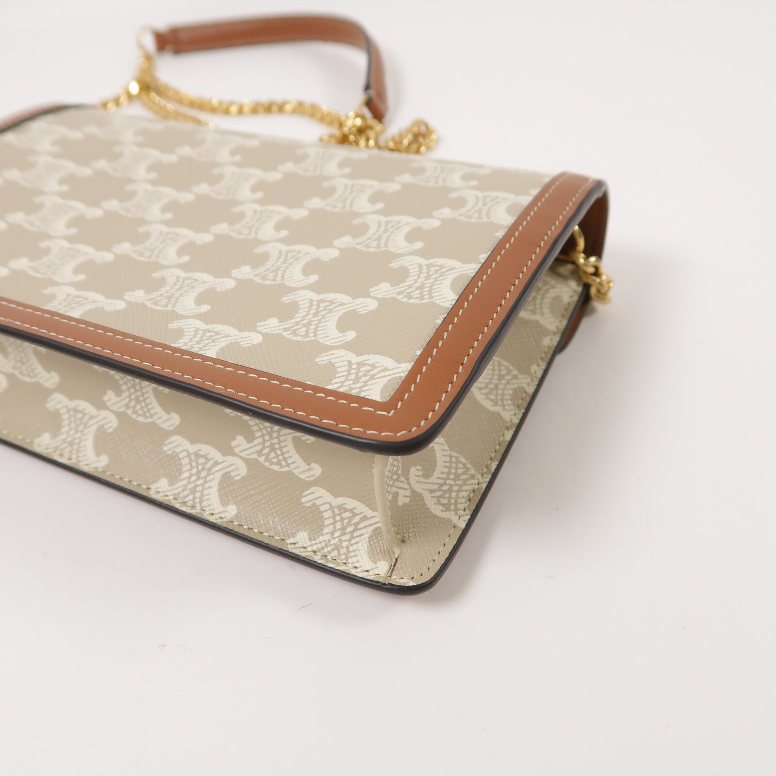 CELINE 塗層帆布Wallet on Chain Margo鏈帶肩背袋