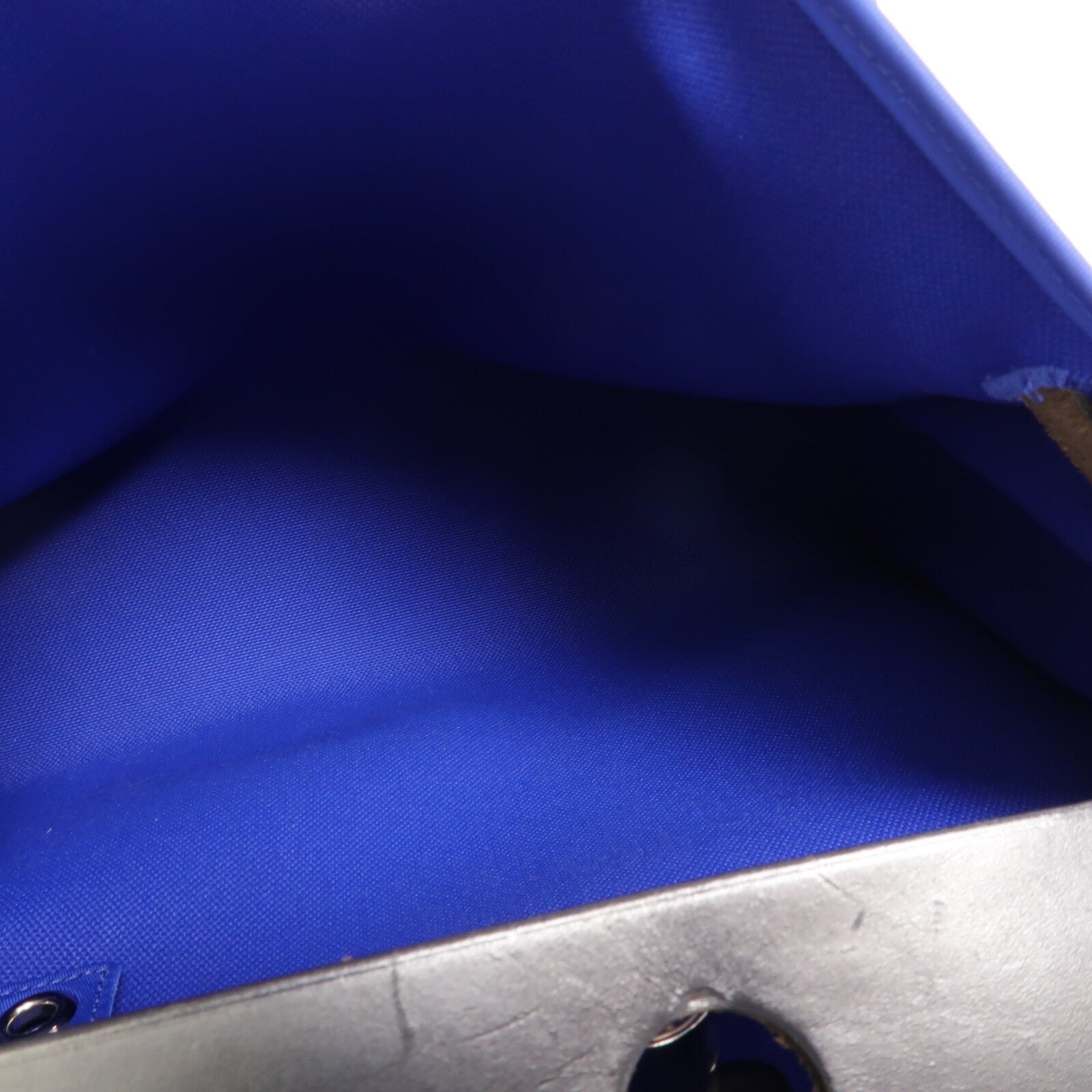 HERMES 帆布Herbag PM手挽肩背兩用袋Blue Eletric