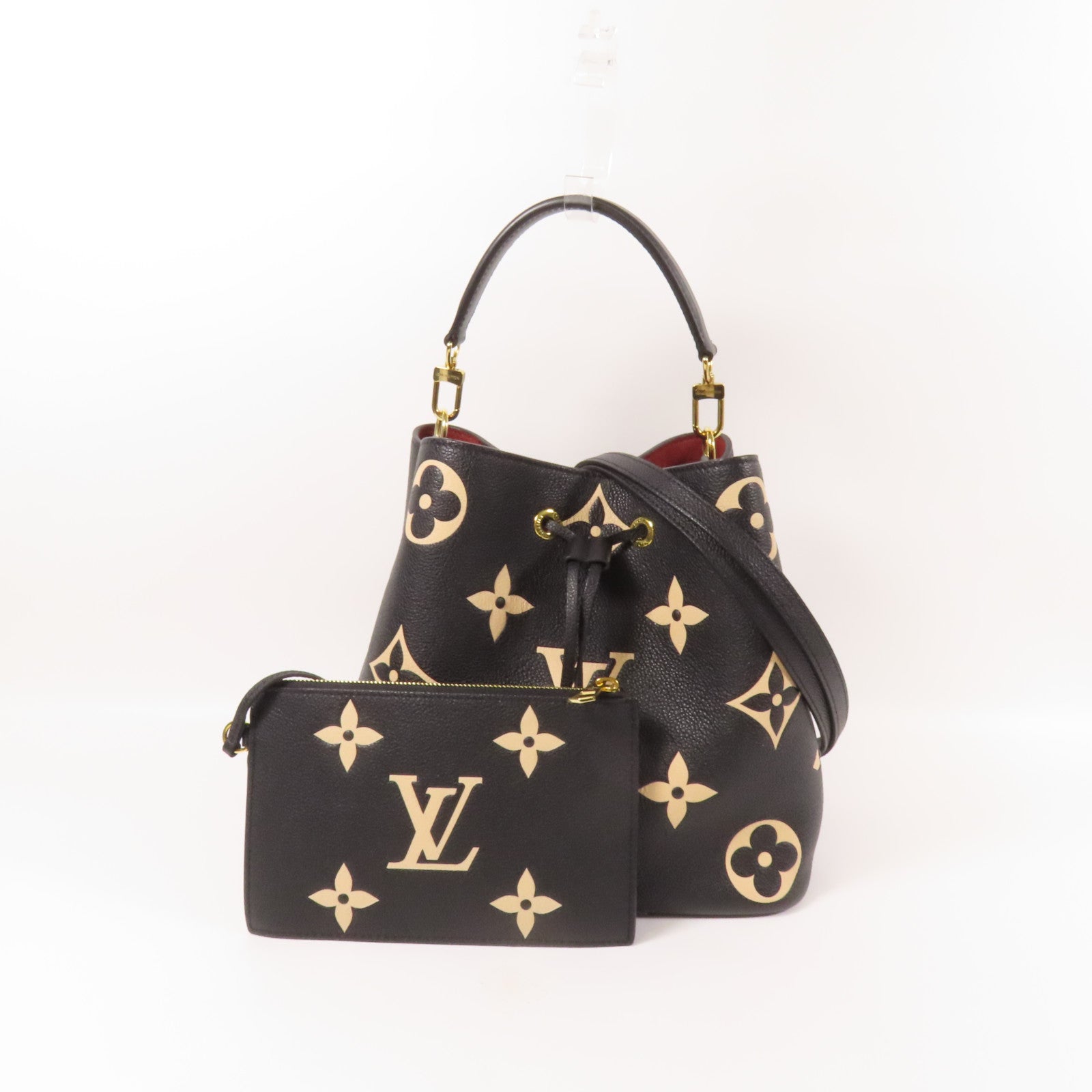 LOUIS VUITTON Monogram Empreinte Bicolor Neo Noe MM金扣手挽肩背兩用袋