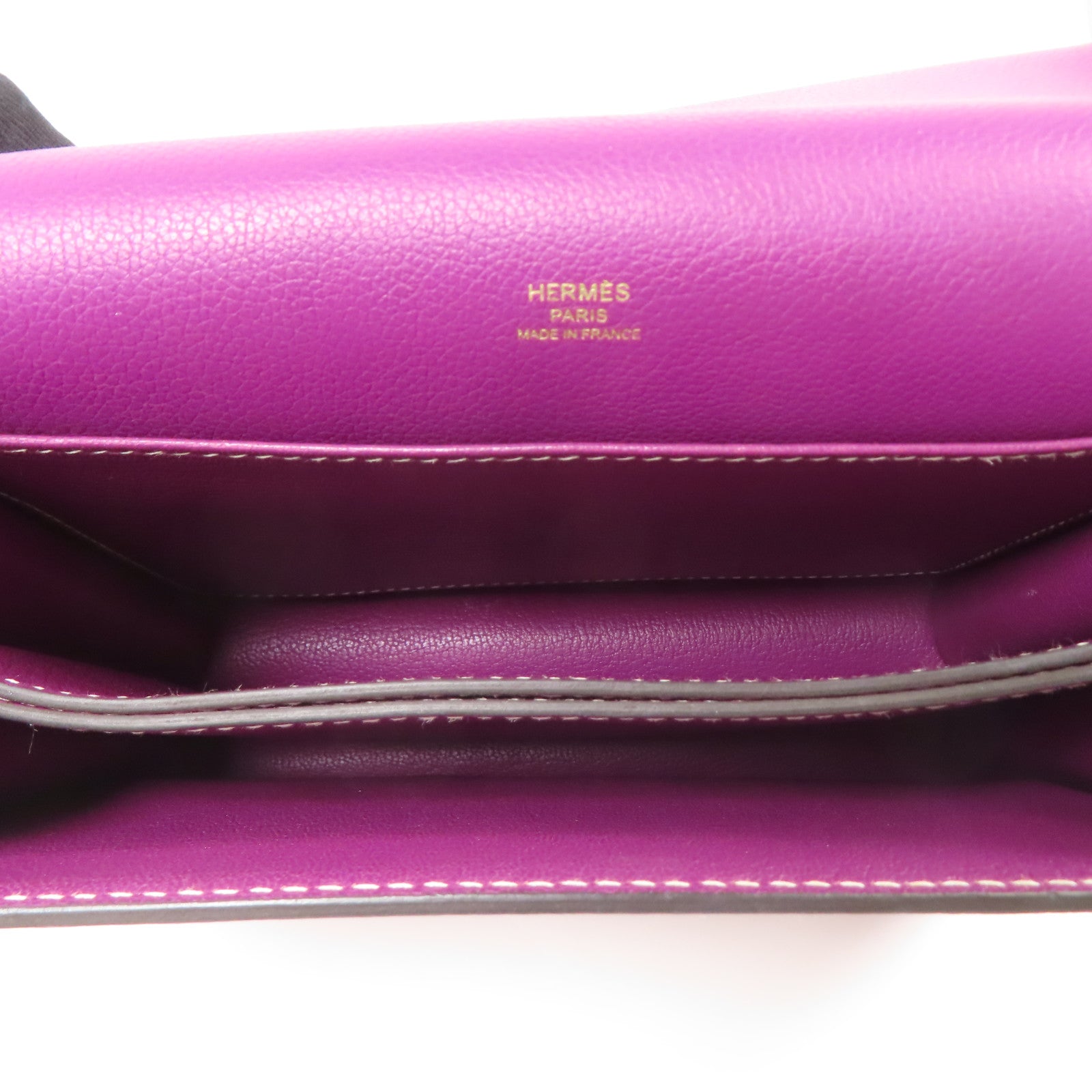 HERMES Evercolor皮革Roulis 23金扣肩背袋Anemone