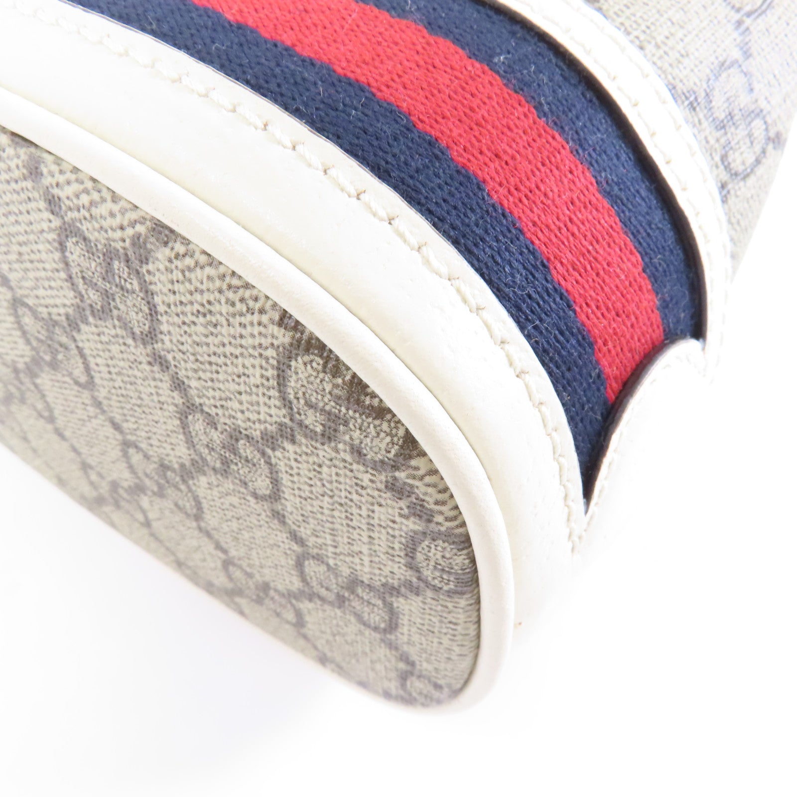 GUCCI 塗層帆布Ophidia GG Mini Bucket金扣肩背袋米色