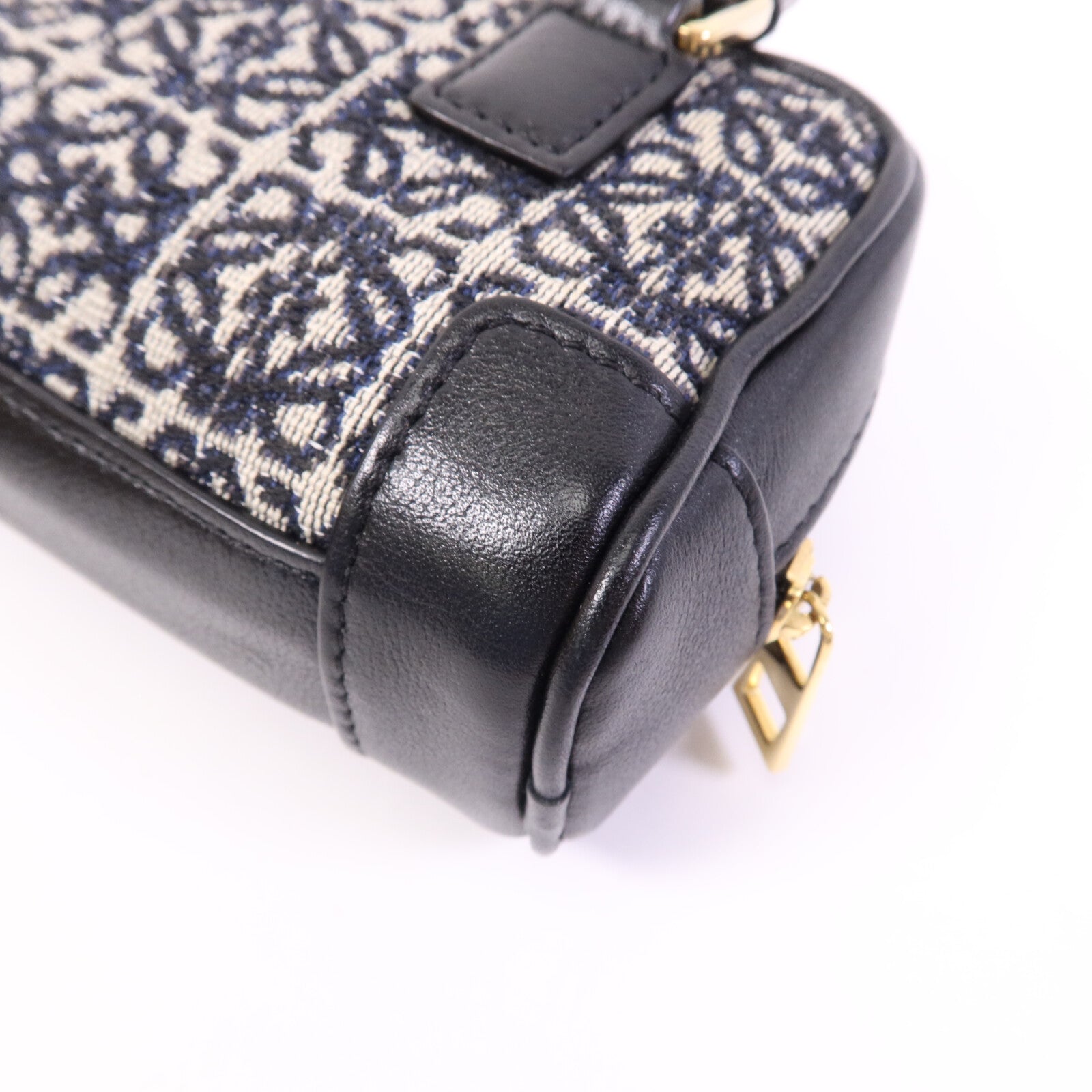 LOEWE 帆布Amazona Nano金扣鏈帶手挽肩背袋兩用袋