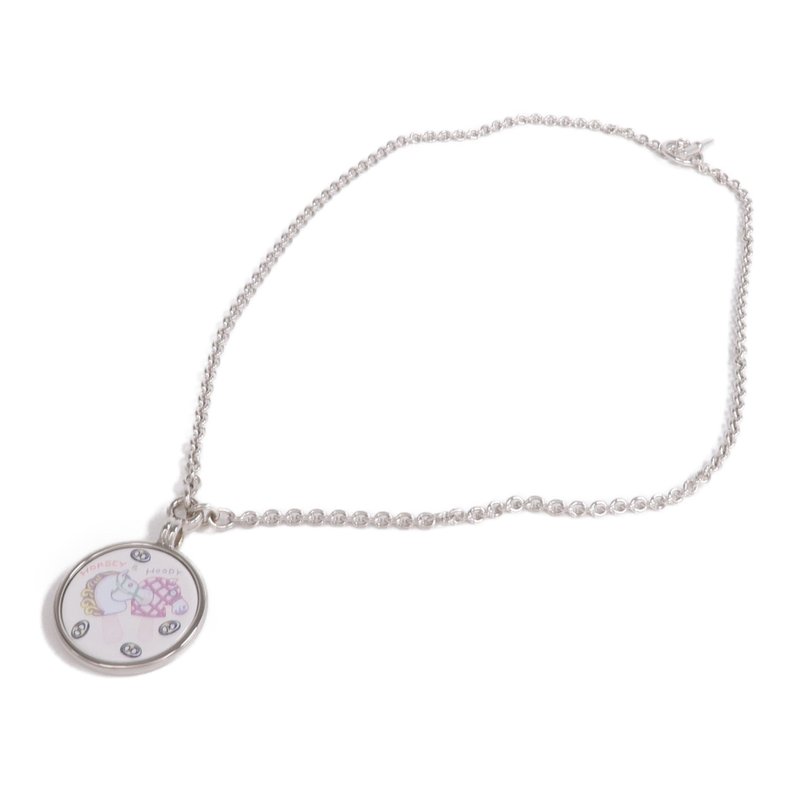 HERMES 金屬/琺瑯Medaille Funny Ice Cream Necklace項鍊