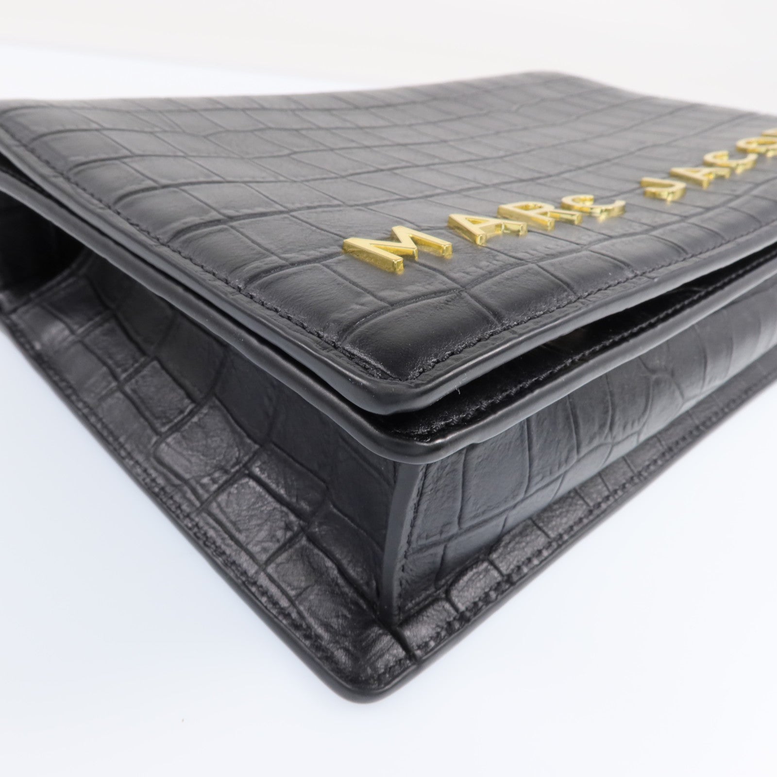 MARC BY MARC JACOBS 牛皮皮革Chain Shoulder Bag金扣鏈帶肩背袋