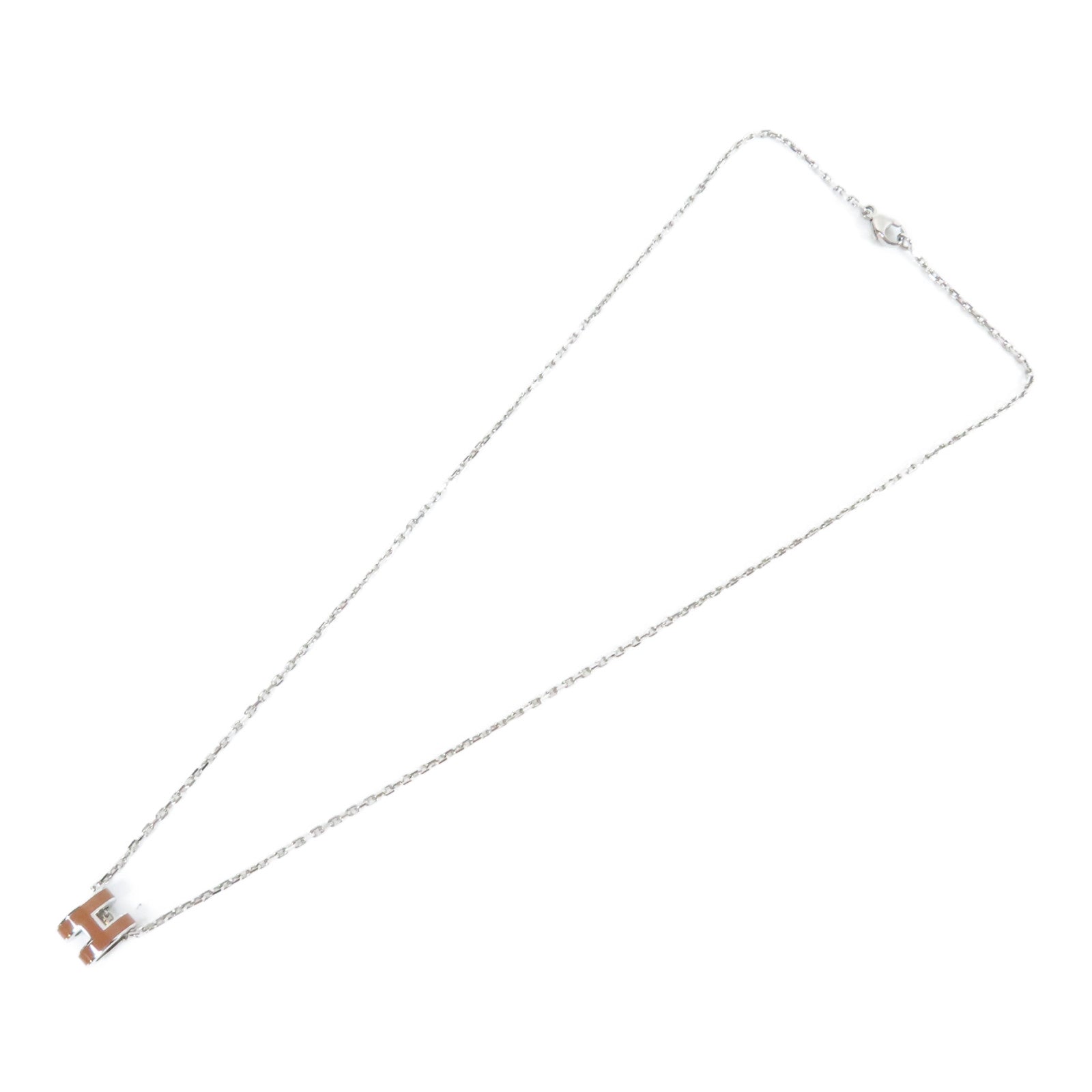HERMES 金屬Pop H Necklace項鍊啡色
