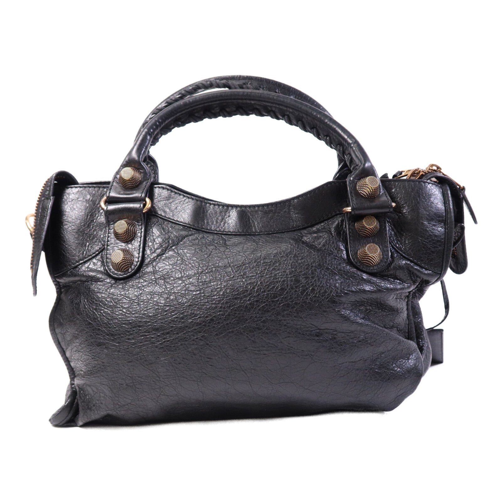 BALENCIAGA 羊皮皮革Giant City金扣手挽肩背兩用袋
