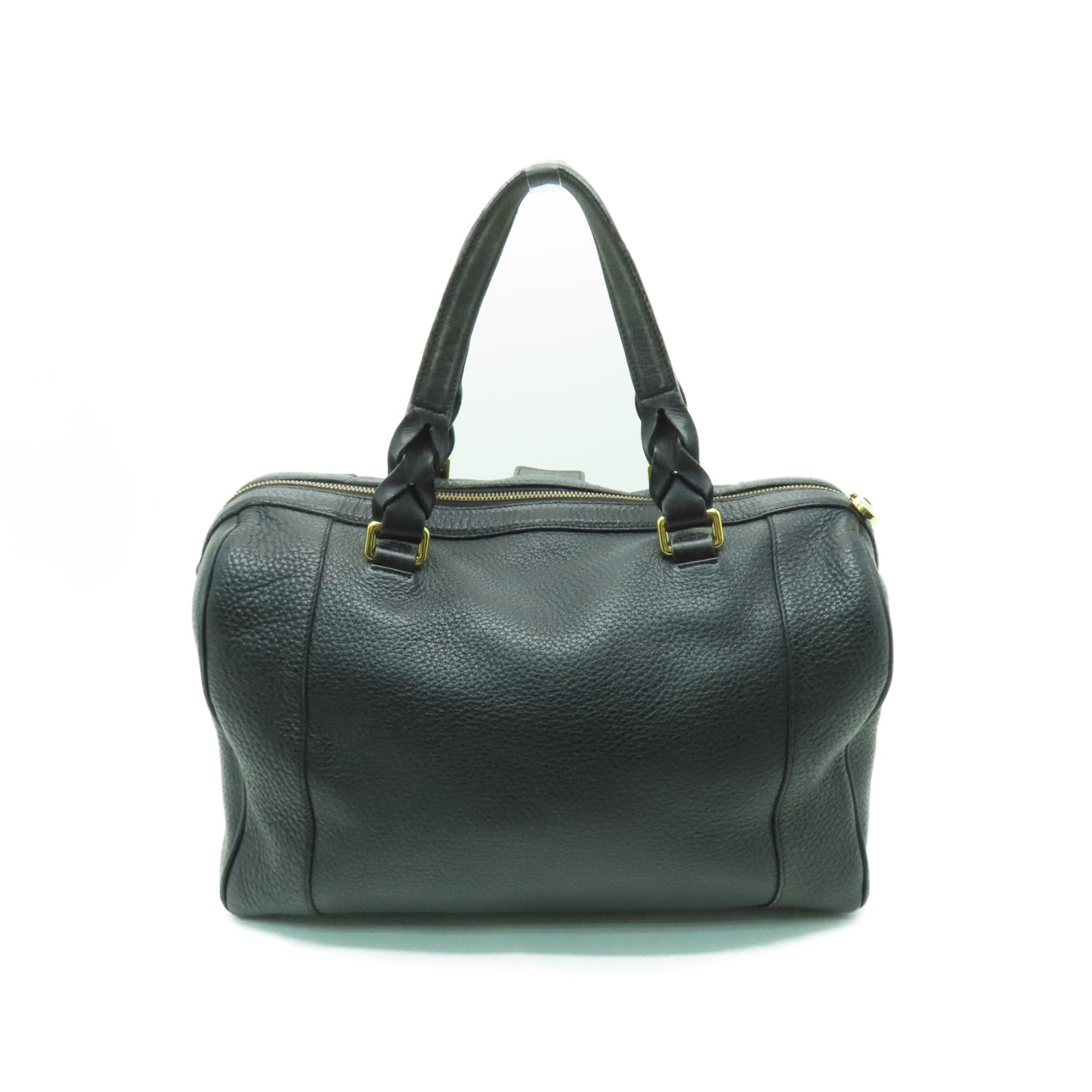 LOEWE 【清倉大減價】牛皮皮革Fusta 2 Way Shoulder金扣手挽肩背兩用袋黑色