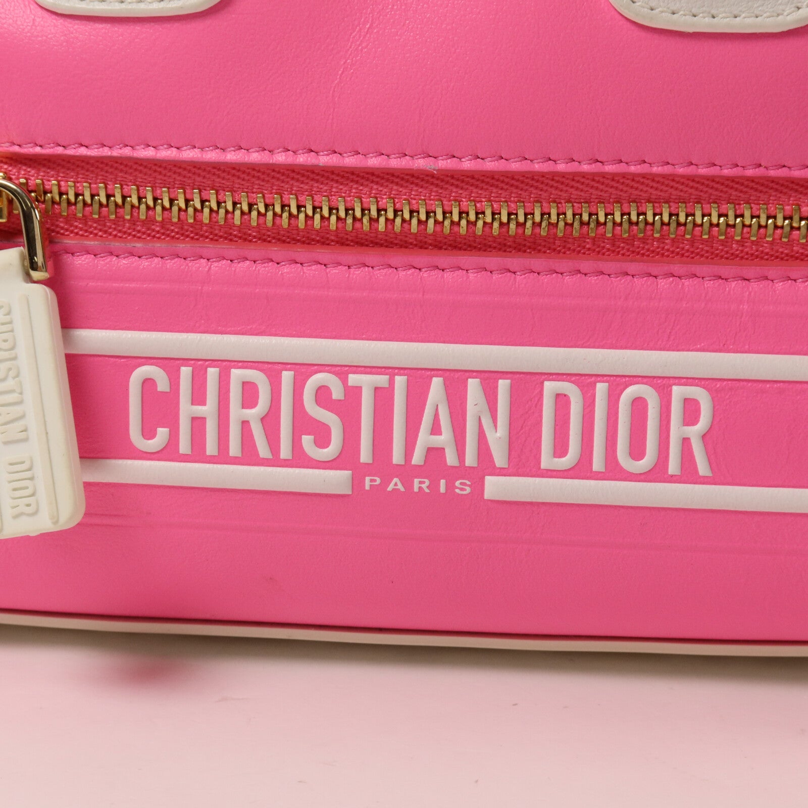 Dior 牛皮皮革/Rubber Micro Vibe Zip Bowling手挽肩背兩用袋