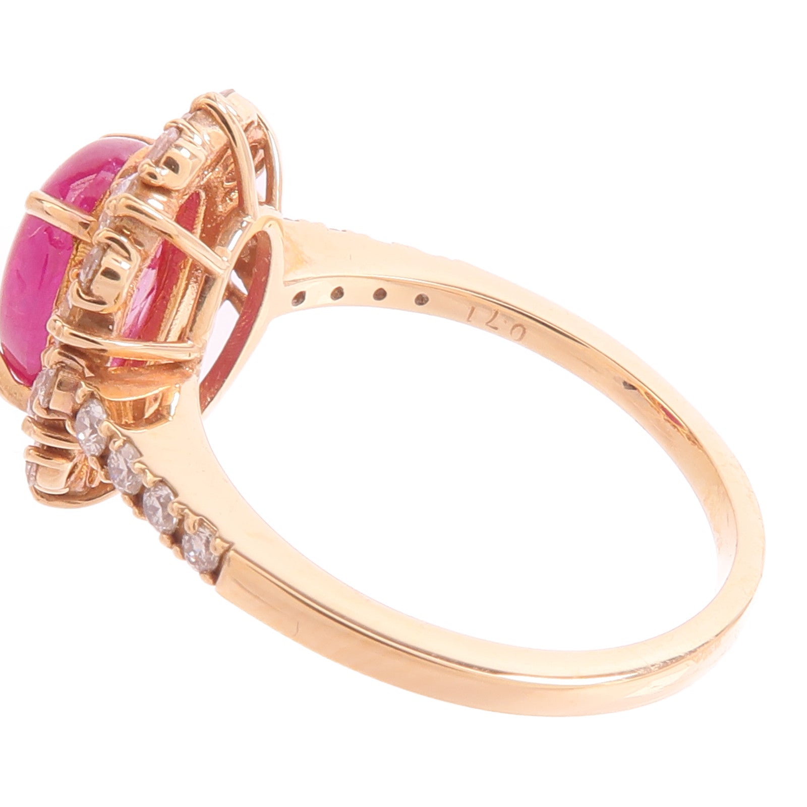 JEWELRY 18K玫瑰金Ruby Diamond Ring紅寶石/鑽石戒指