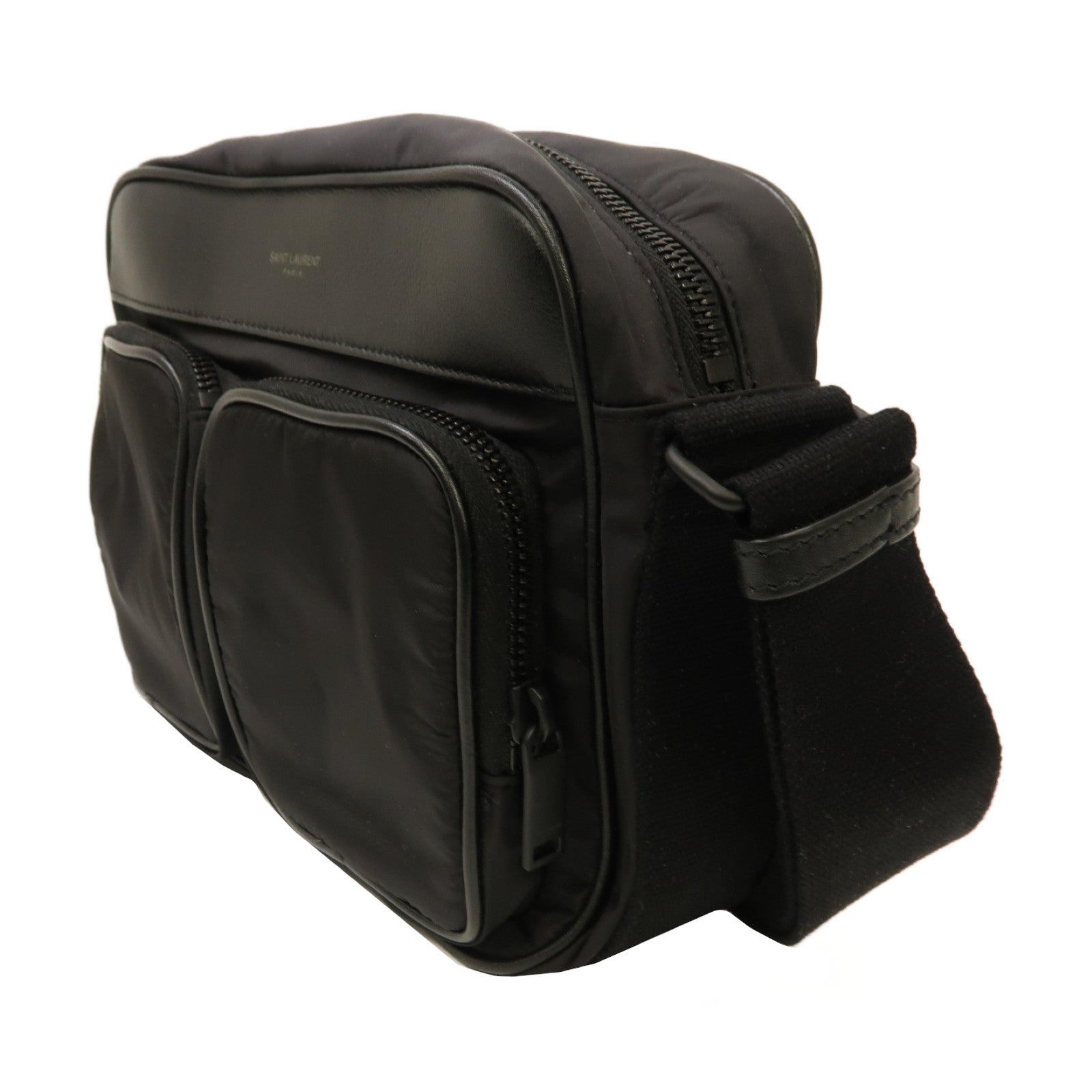 SAINT LAURENT 再生尼龍City New Camera Bag肩背袋黑色