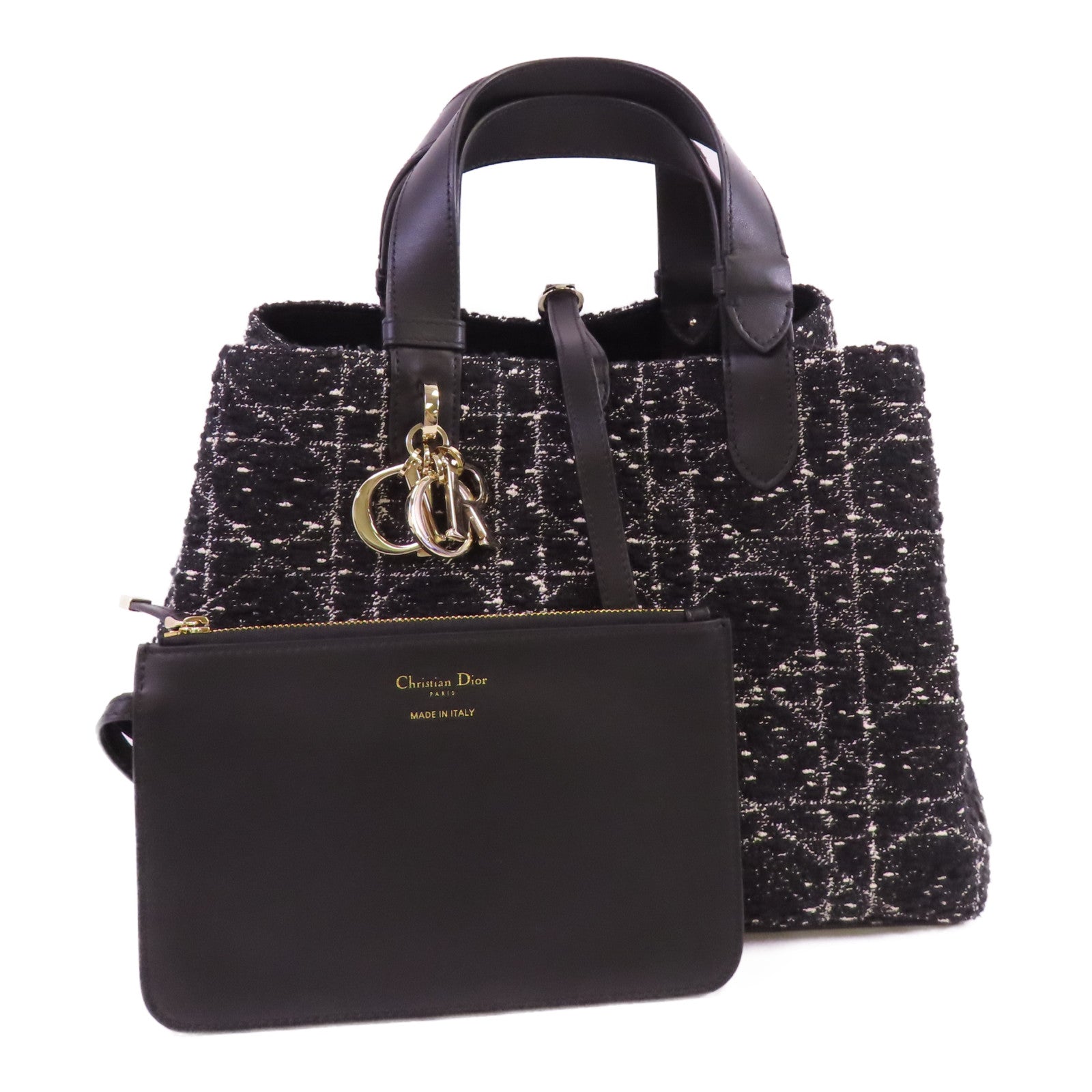 Dior 斜紋軟呢Toujours Tote金扣手挽袋