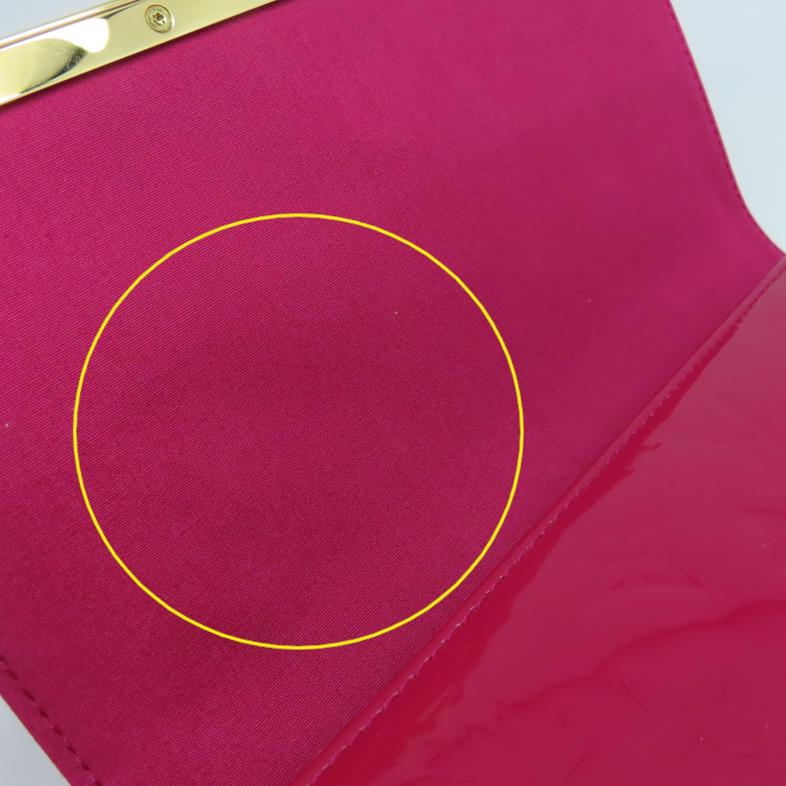 LOUIS VUITTON Vernis Clutch Ana Shoulder Bag金扣肩背袋紅色
