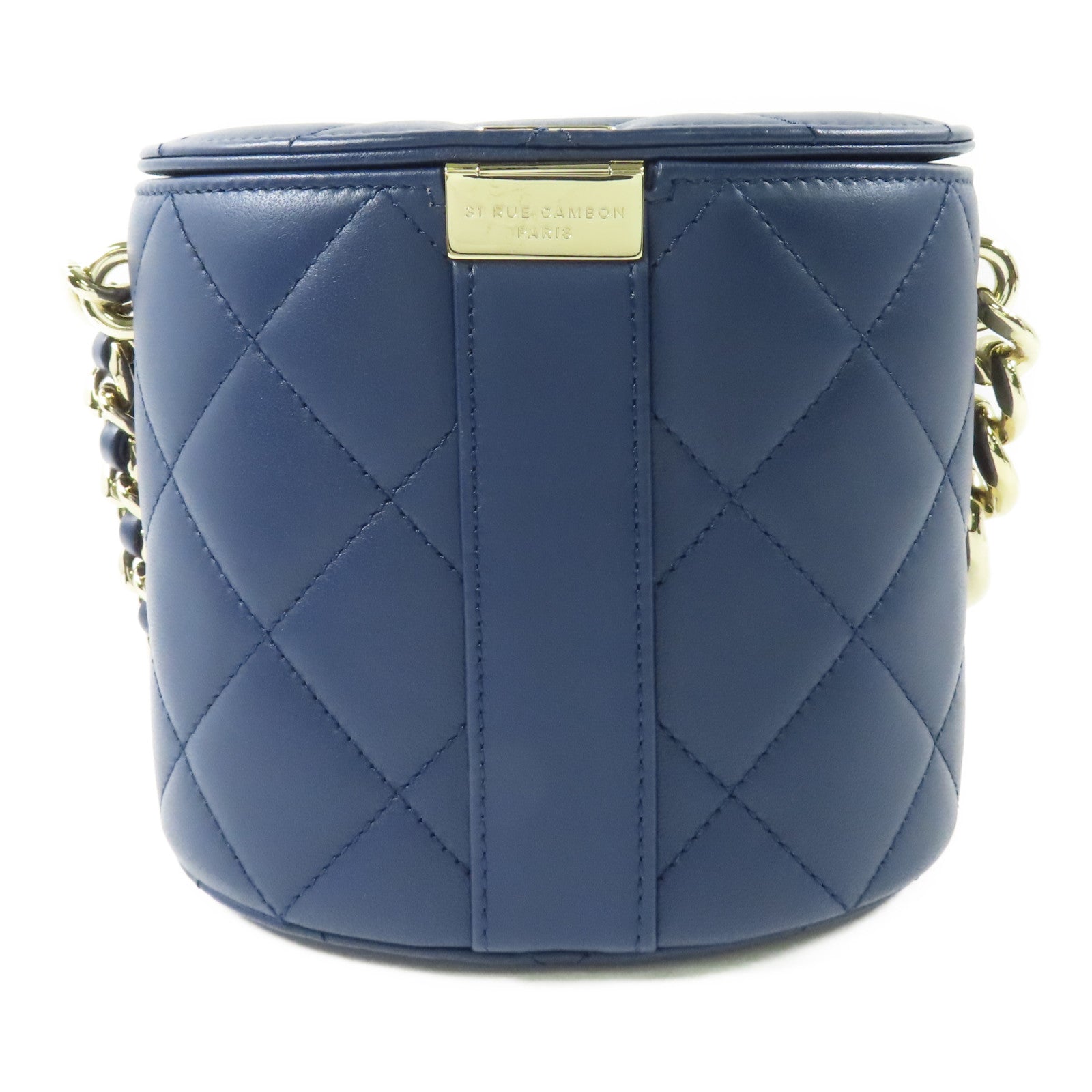 CHANEL 【激減優惠】牛皮皮革Vanity Case 金扣鏈帶肩背袋