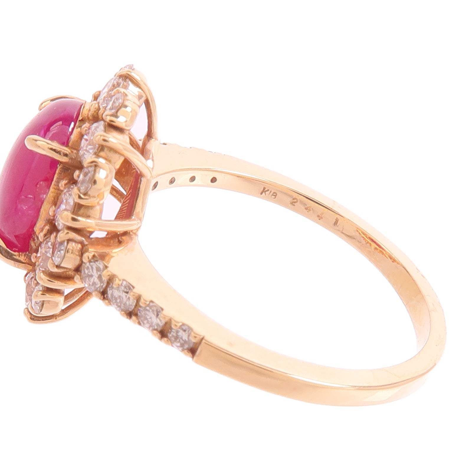 JEWELRY 18K玫瑰金Ruby Diamond Ring紅寶石/鑽石戒指