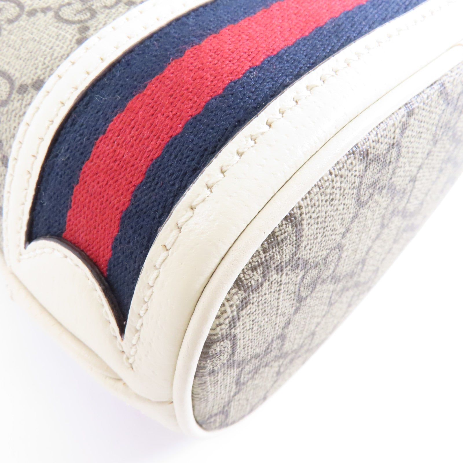 GUCCI 塗層帆布Ophidia GG Mini Bucket金扣肩背袋米色
