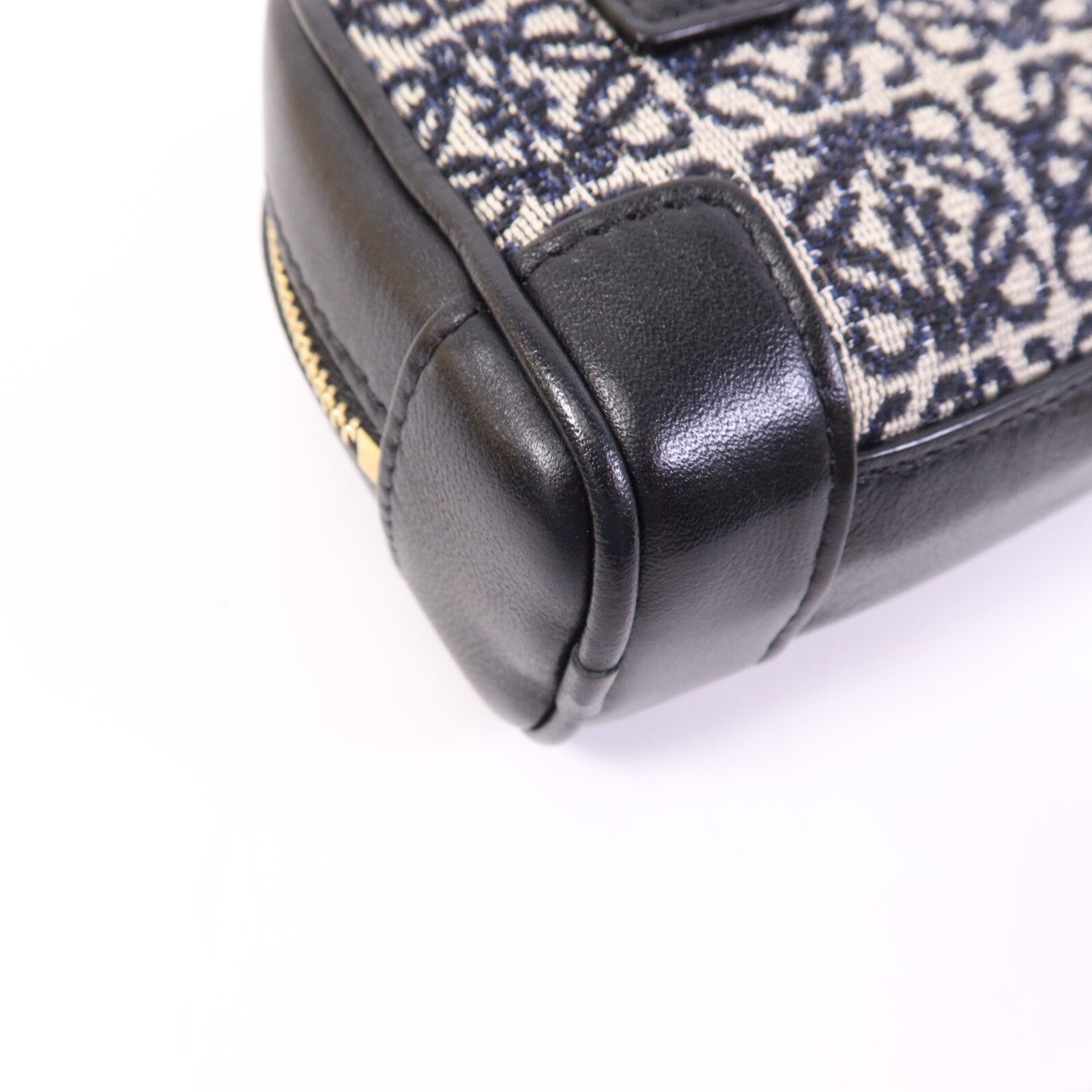 LOEWE 帆布Amazona Nano金扣鏈帶手挽肩背袋兩用袋