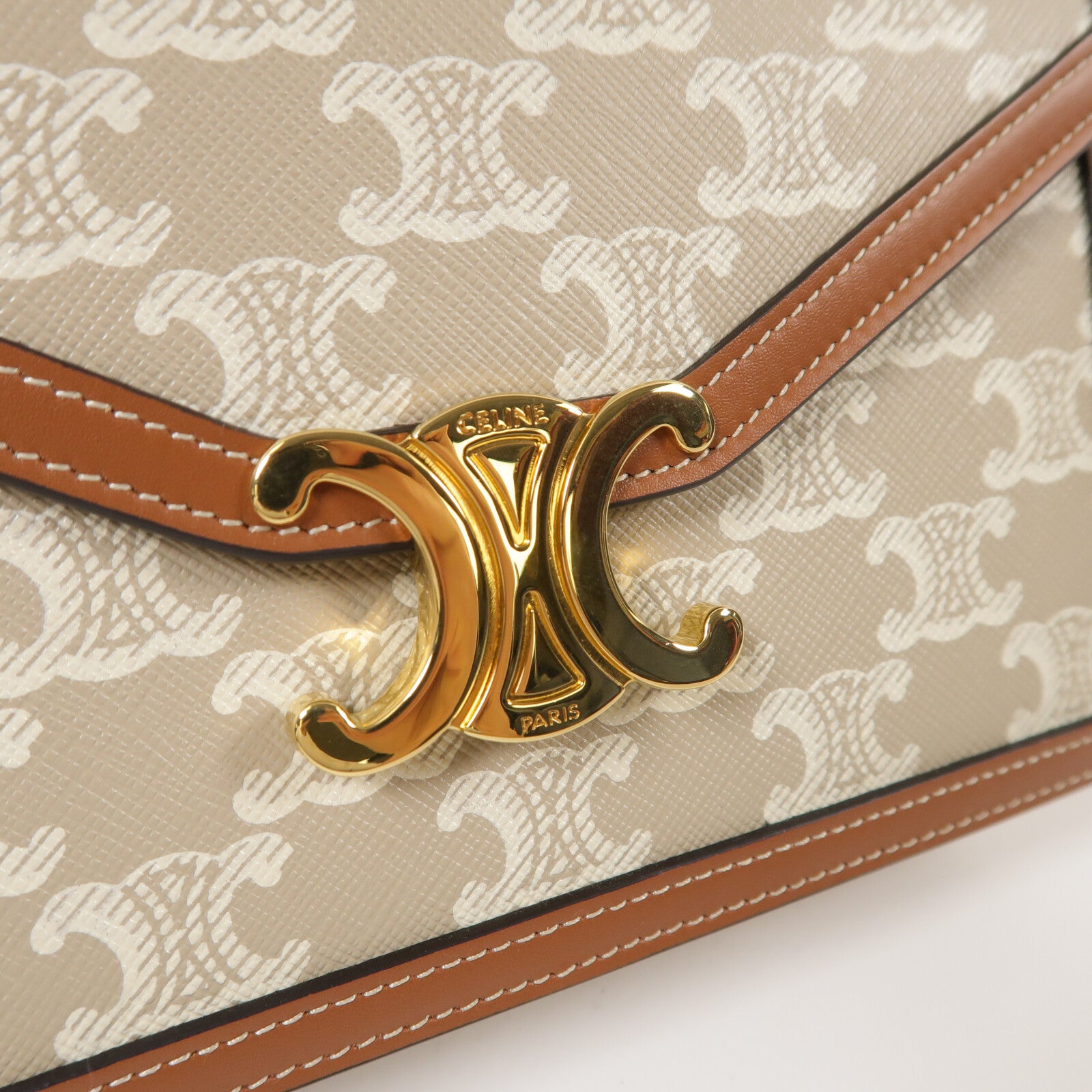 CELINE 塗層帆布Wallet on Chain Margo鏈帶肩背袋