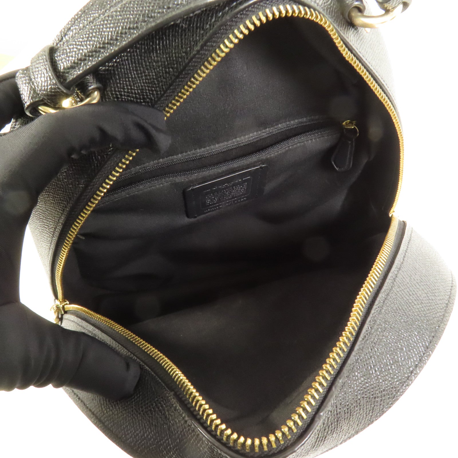 COACH 牛皮皮革Backpack金扣背包