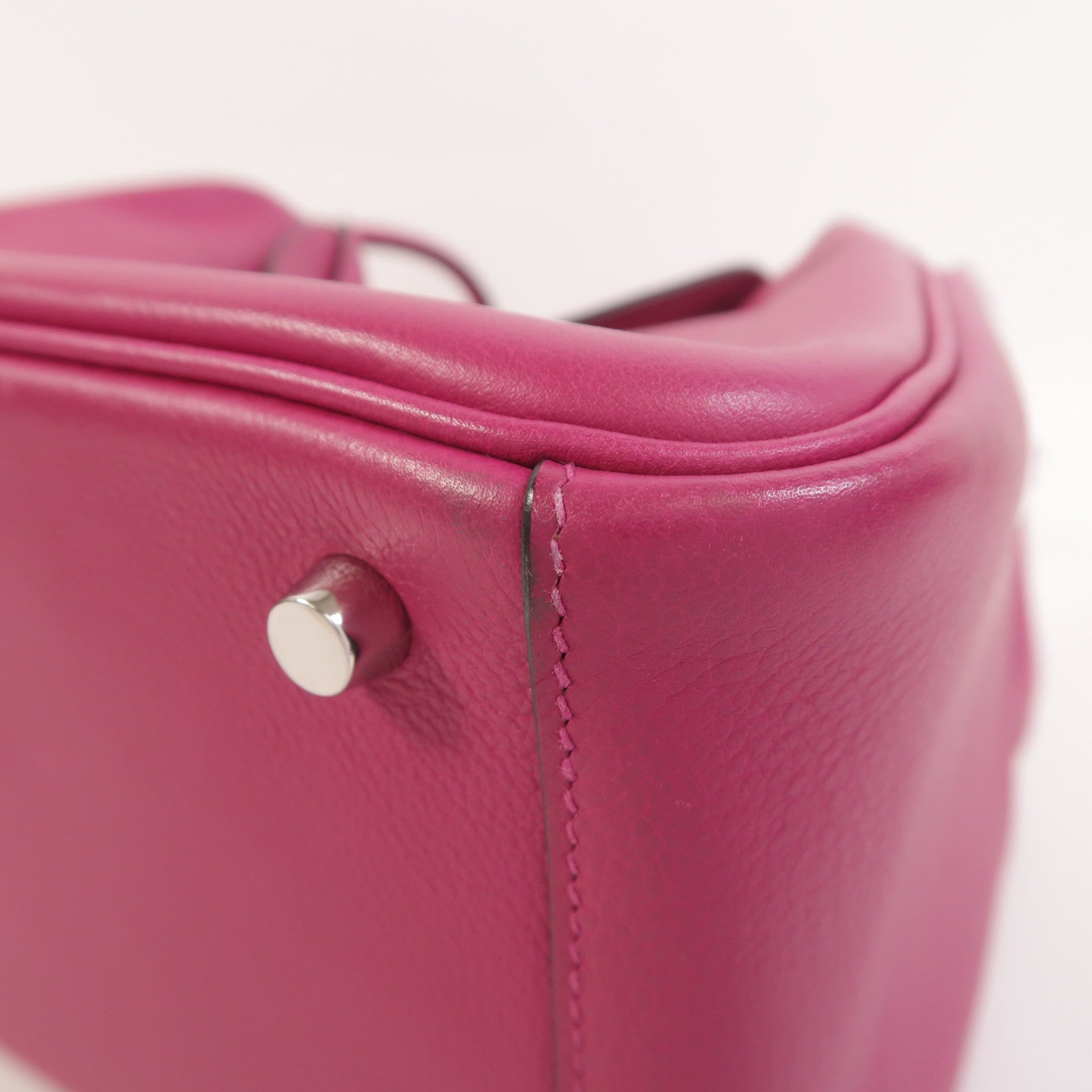 HERMES Evercolor皮革Lindy 26手挽肩背兩用袋Rose Pourpre