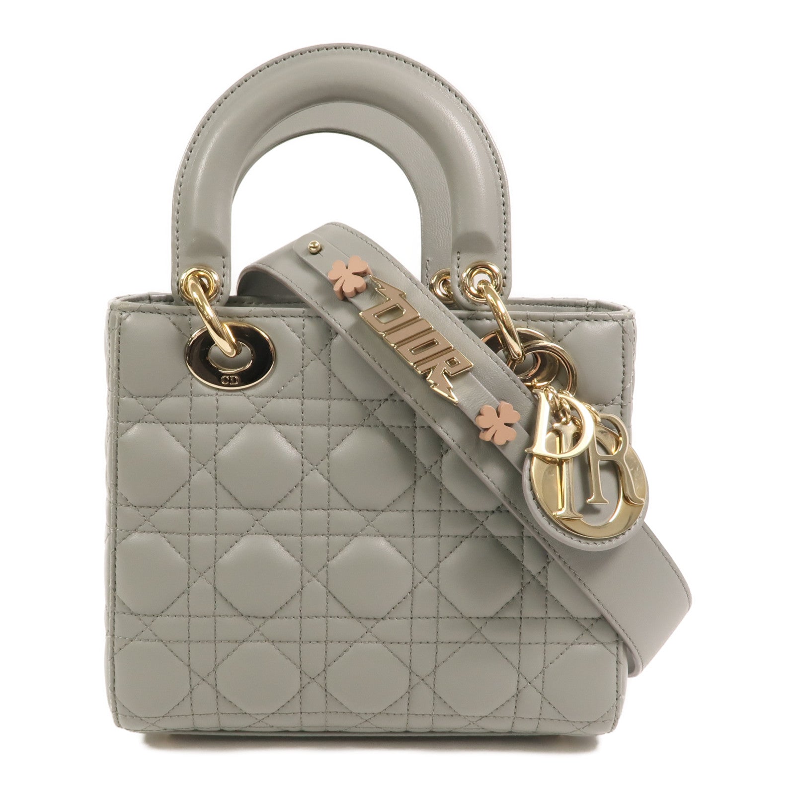 Dior 羊皮皮革Small Lady Dior My ABCDior Bag手挽肩背兩用袋