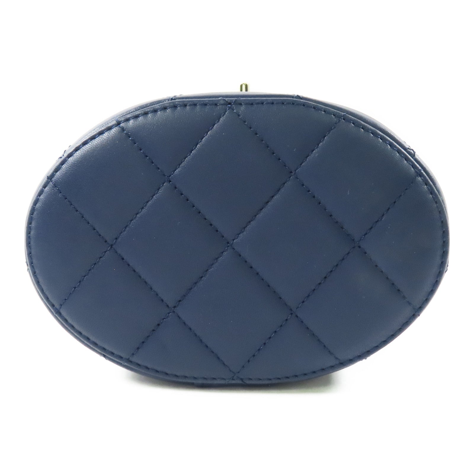 CHANEL 牛皮皮革Vanity Case 金扣鏈帶肩背袋