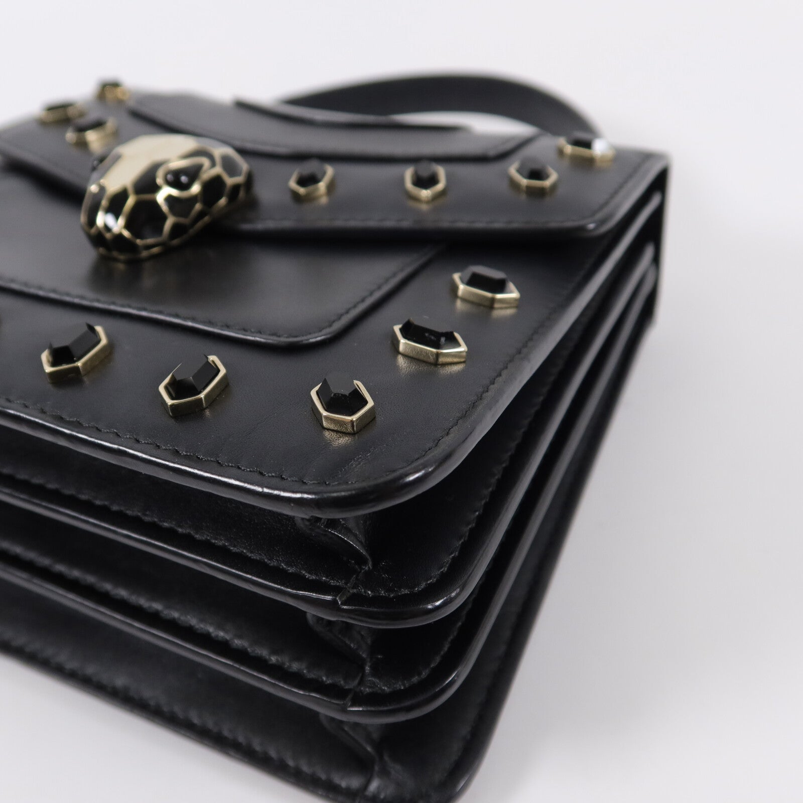 BVLGARI 牛皮皮革Serpenti Forever Small手挽肩背兩用袋