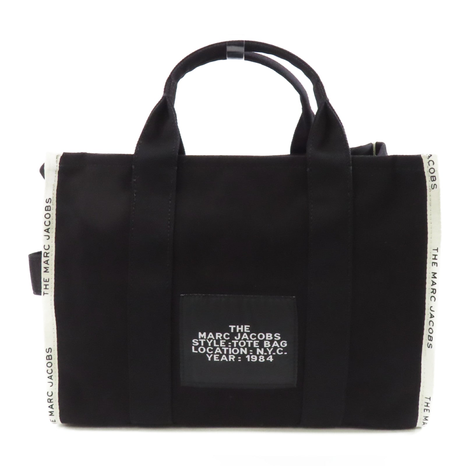 MARC JACOBS 帆布Tote Bag手挽肩背兩用袋黑色