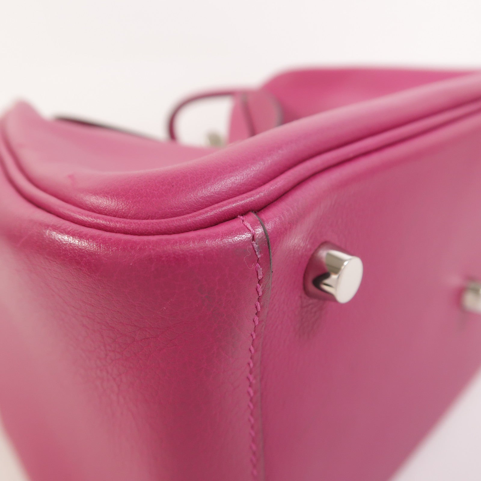 HERMES Evercolor皮革Lindy 26手挽肩背兩用袋Rose Pourpre