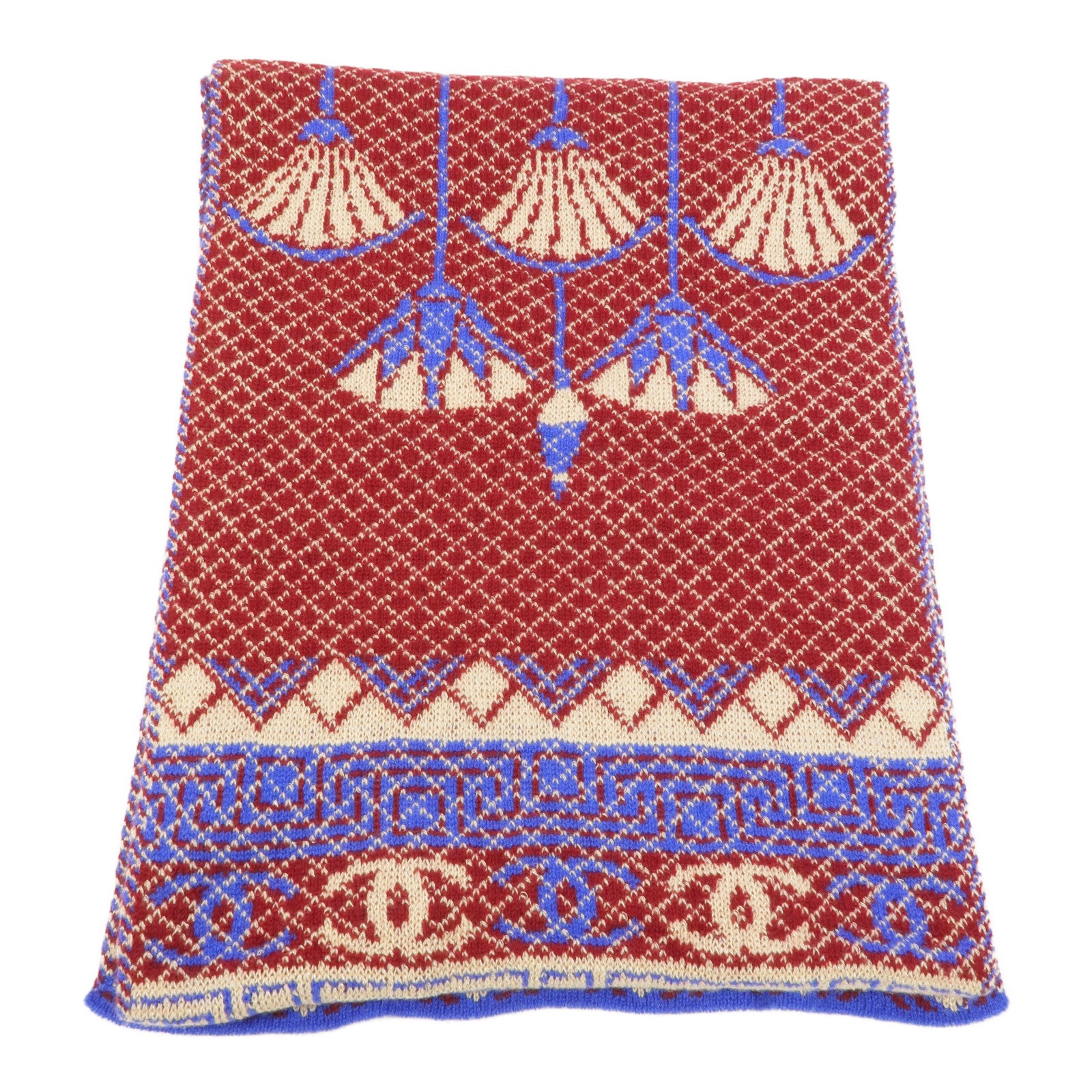 CHANEL Cashmere/Viscose/Met Scarf 圍巾