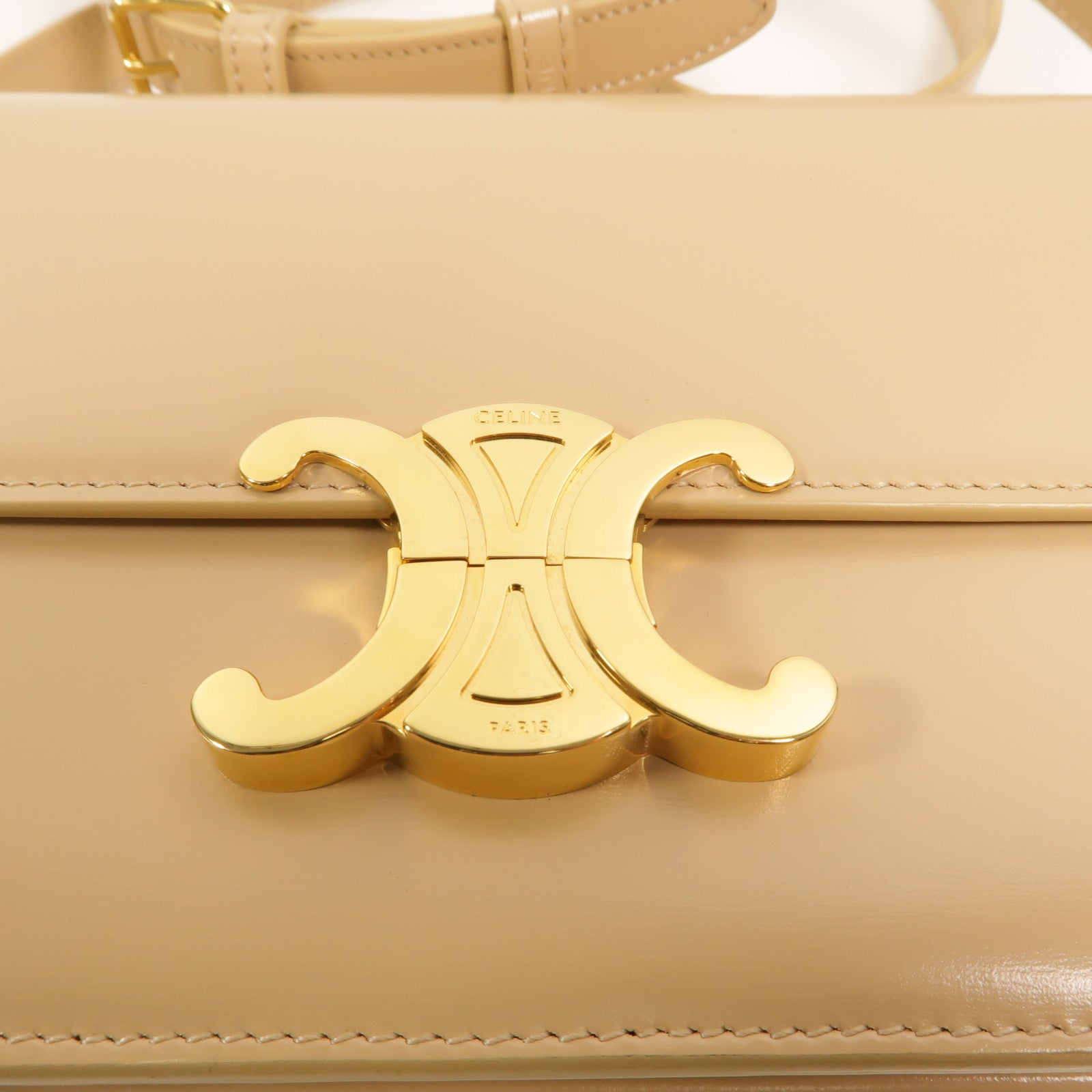 CELINE 牛皮皮革Teen Triomphe肩背袋