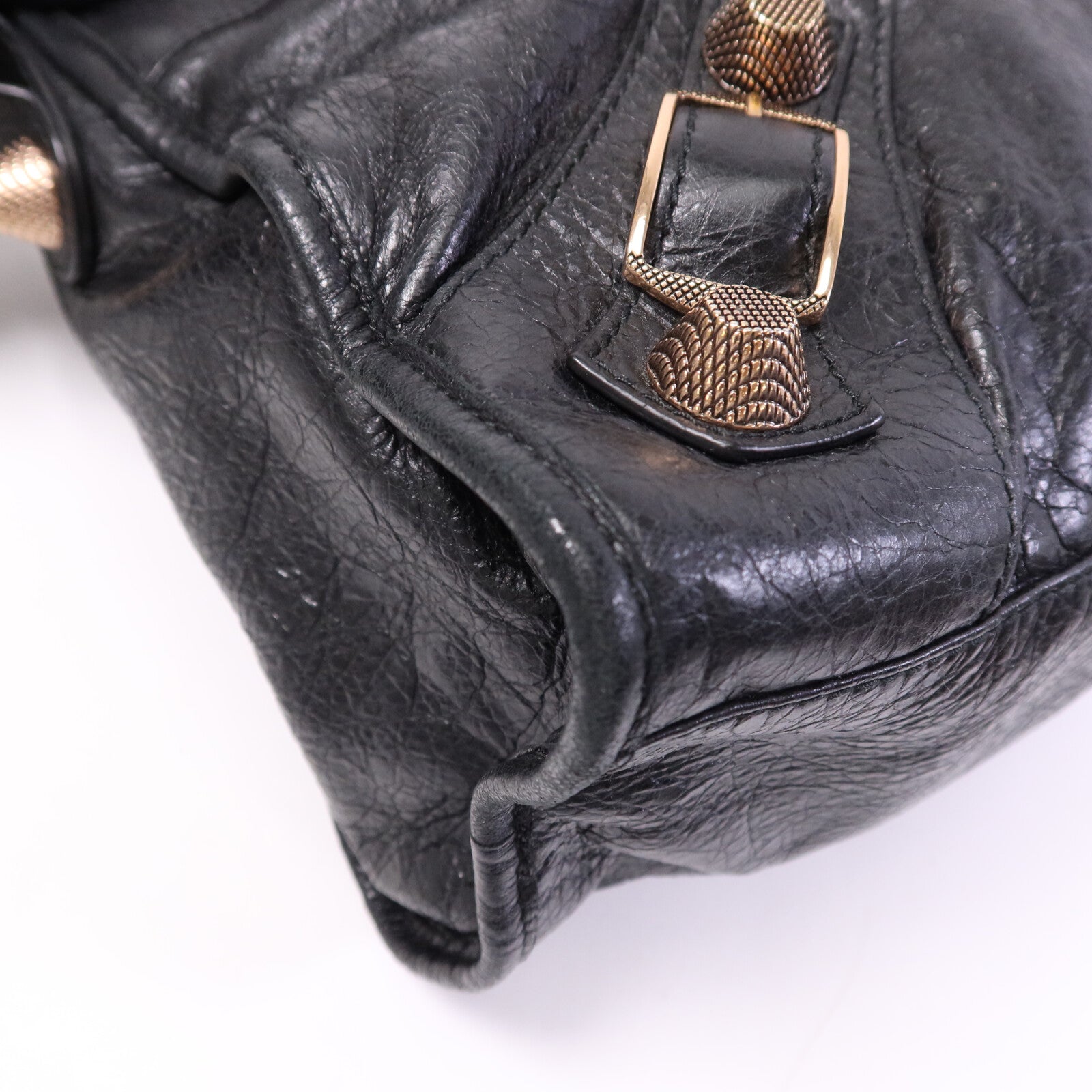 BALENCIAGA 羊皮皮革Giant City金扣手挽肩背兩用袋