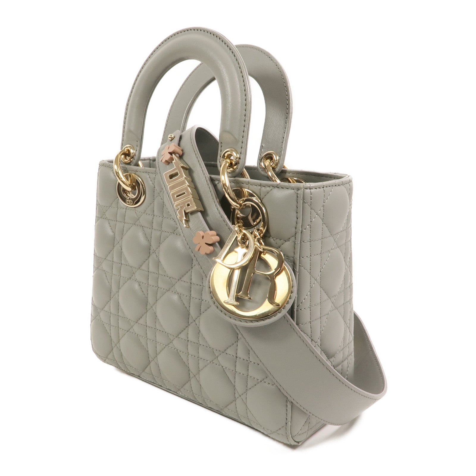 Dior 羊皮皮革Small Lady Dior My ABCDior Bag手挽肩背兩用袋