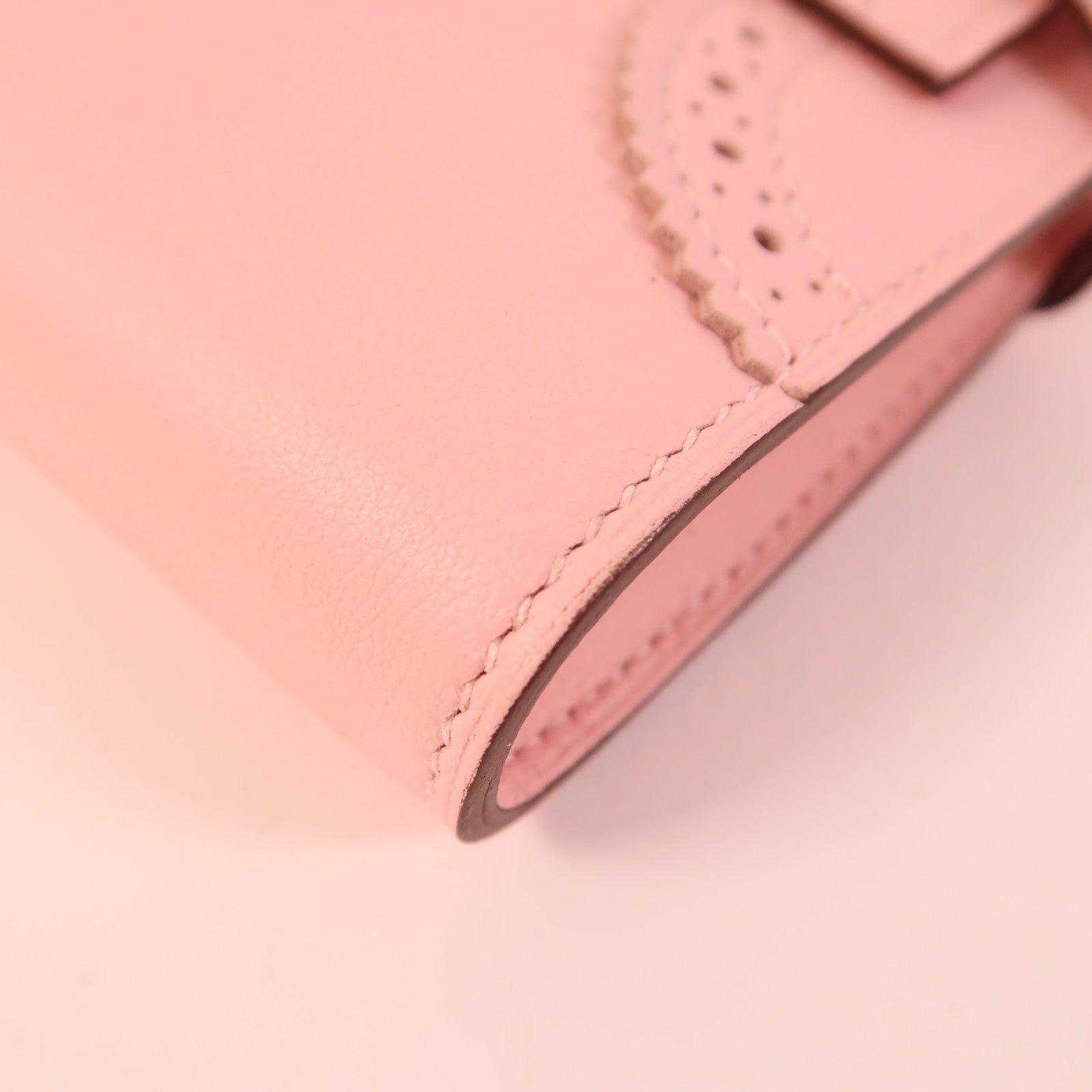HERMES Swift皮革Gillies Kelly Long Wallet銀扣長錢包Rose Sakura