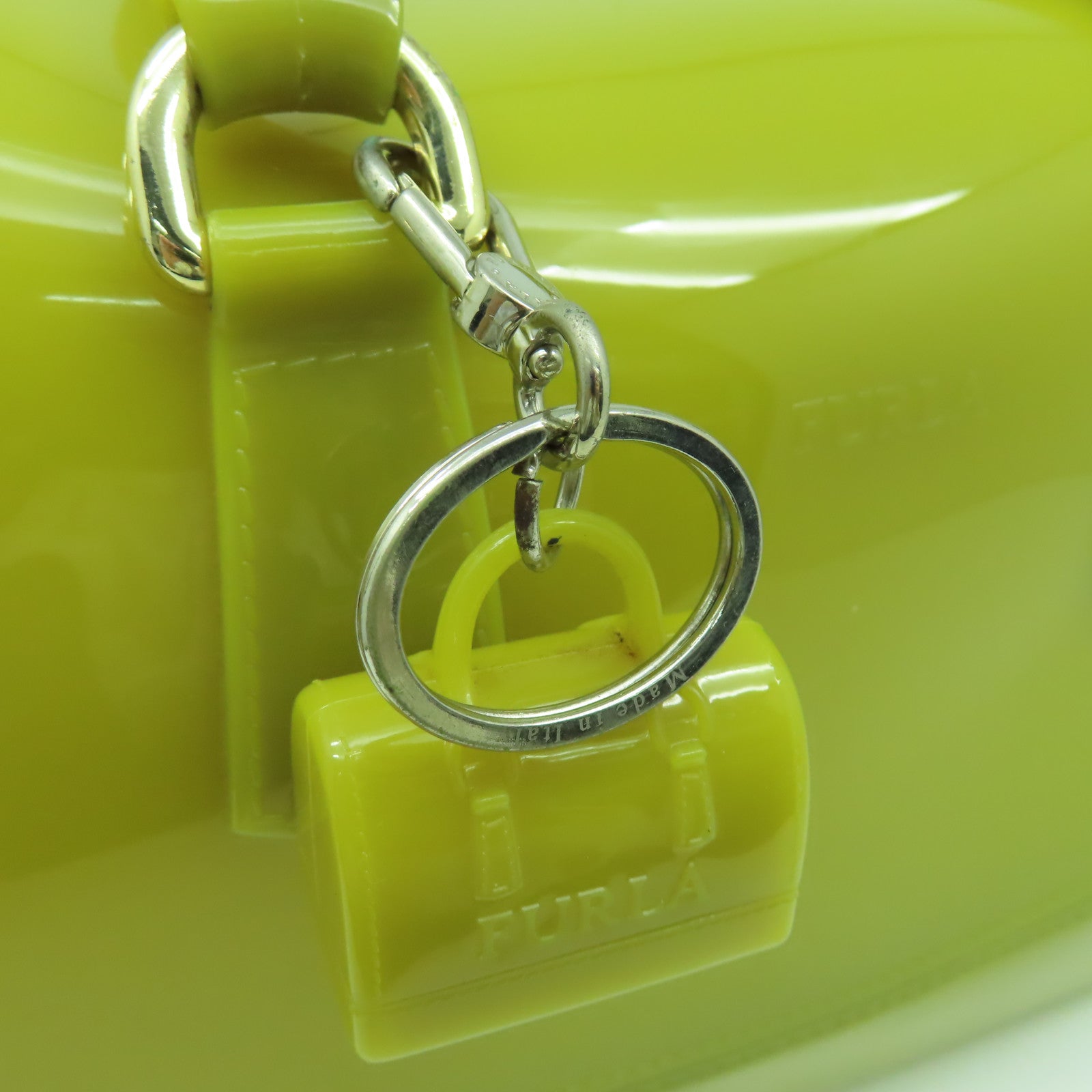 Furla PVC Handbag金扣手挽肩背兩用袋綠色