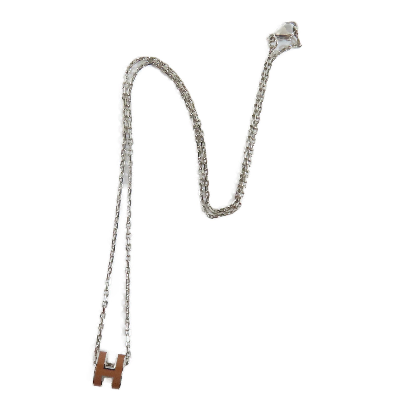 HERMES 金屬Pop H Necklace項鍊啡色