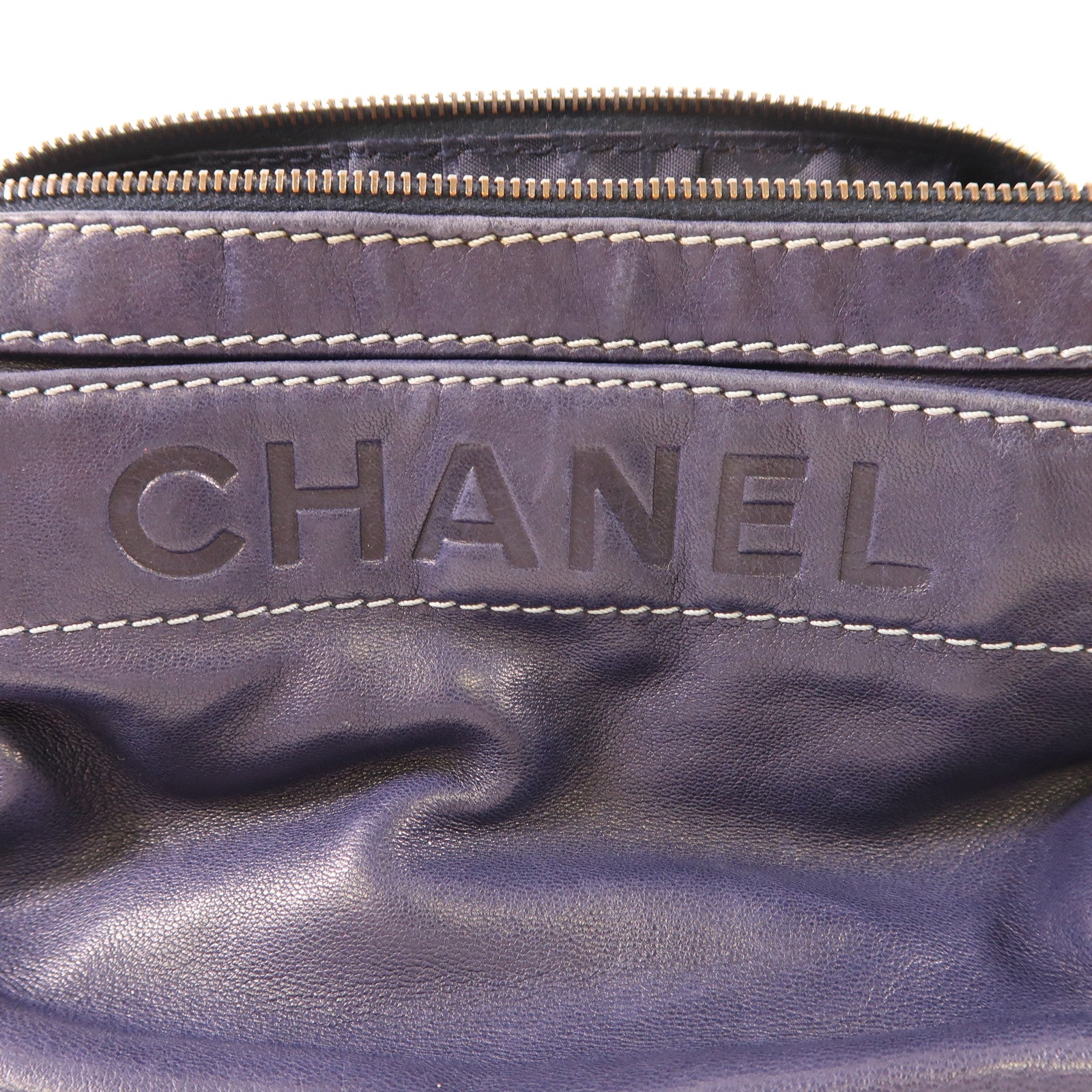 CHANEL 羊皮皮革Vintage Shoulder Bag銀扣鏈帶肩背袋