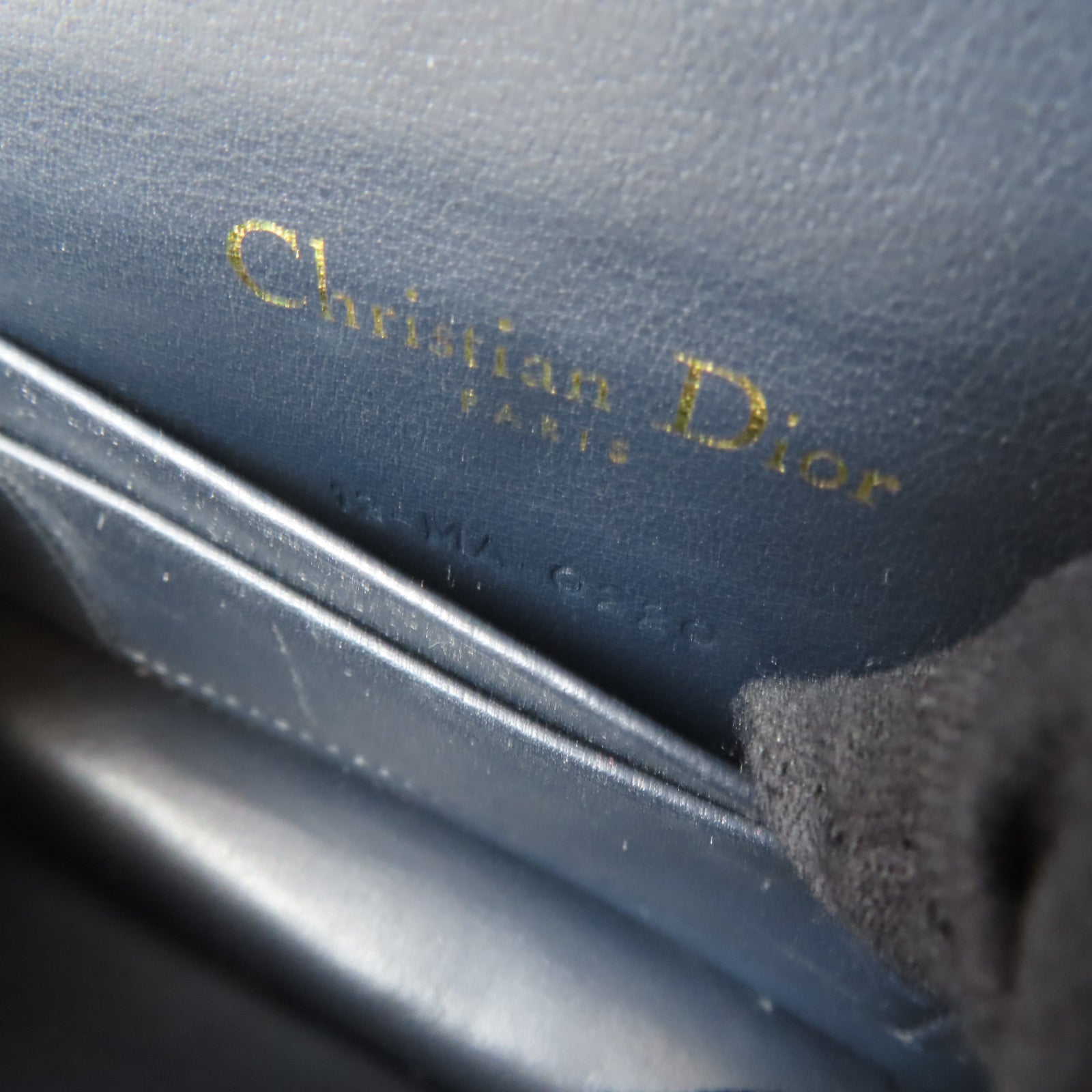 Dior 帆布Saddle Pouch金扣肩背袋藍色