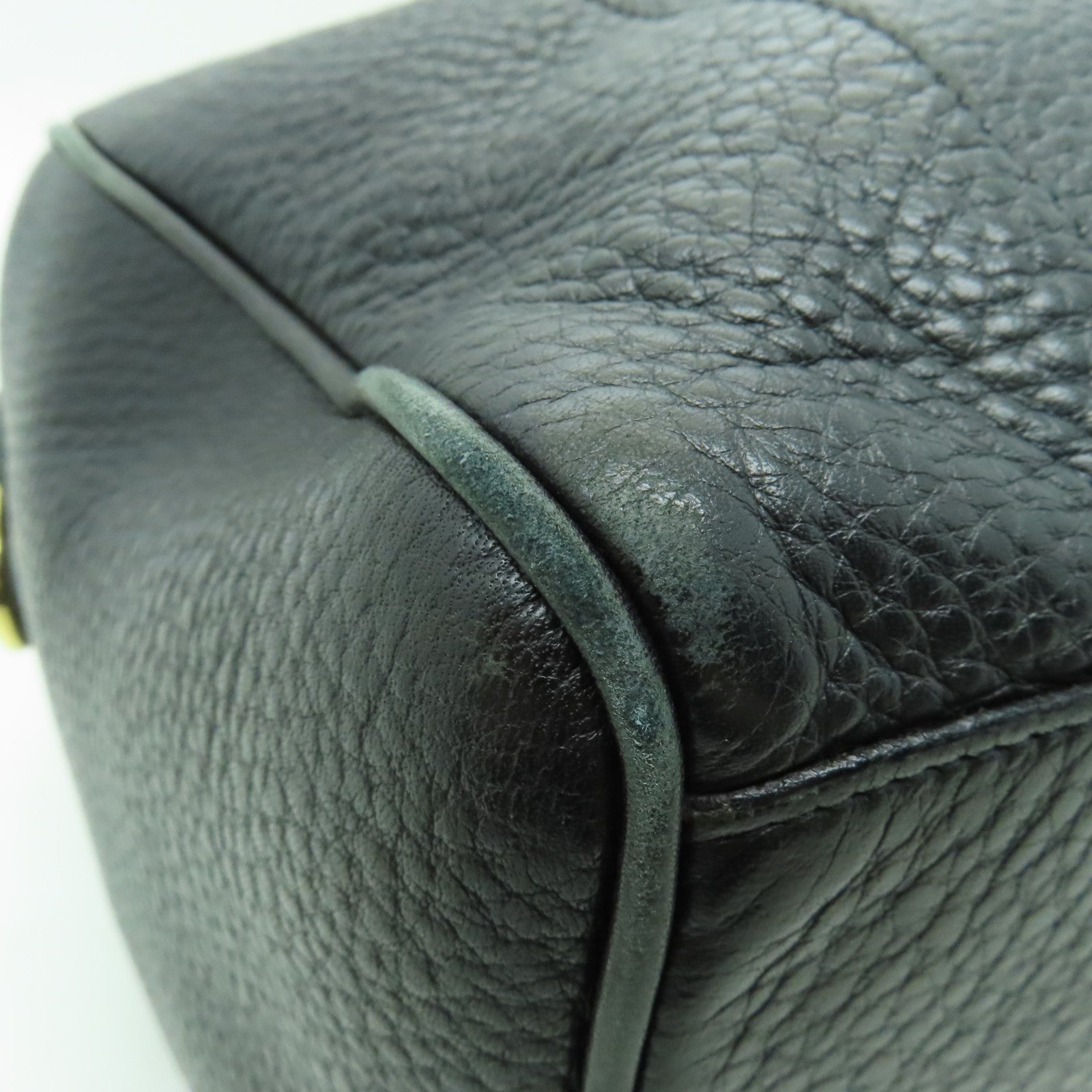 LOEWE 【清倉大減價】牛皮皮革Fusta 2 Way Shoulder金扣手挽肩背兩用袋黑色