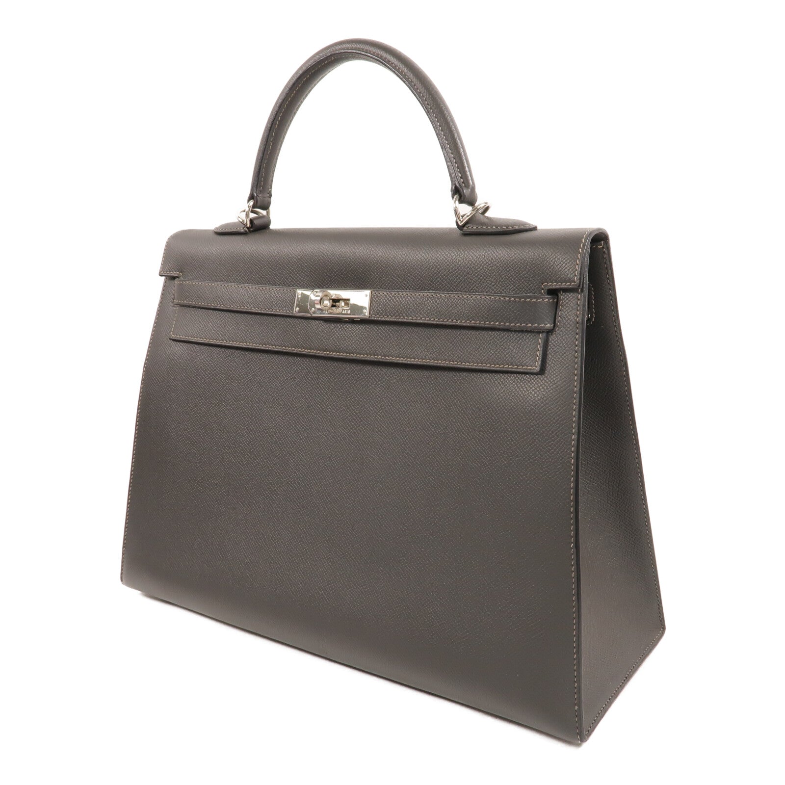 HERMES Epsom皮革Kelly 35手挽肩背兩用袋Graphite