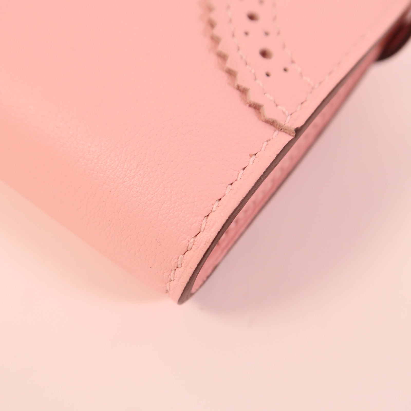 HERMES Swift皮革Gillies Kelly Long Wallet銀扣長錢包Rose Sakura