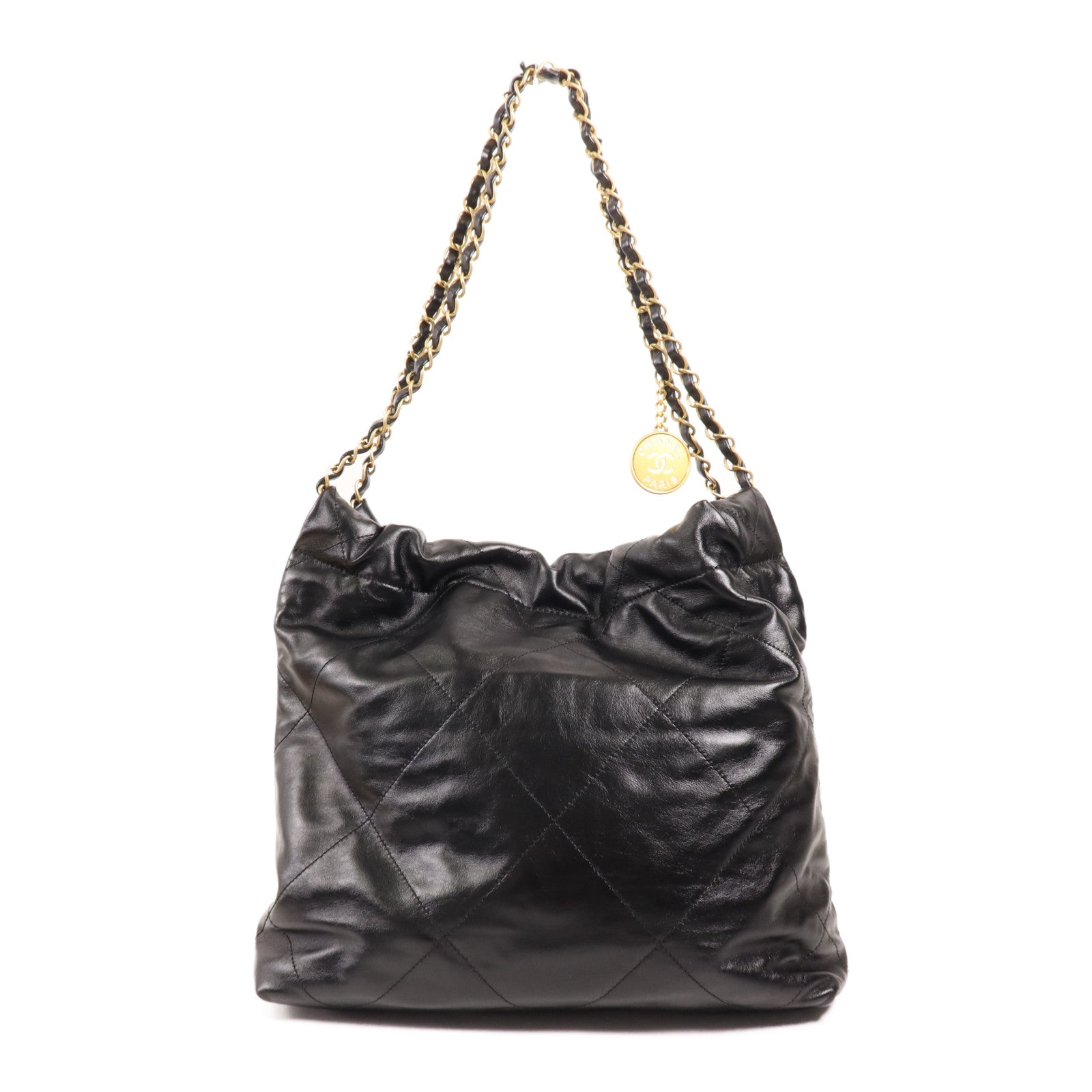 CHANEL 牛皮皮革Chanel 22 Small金扣鏈帶肩背袋